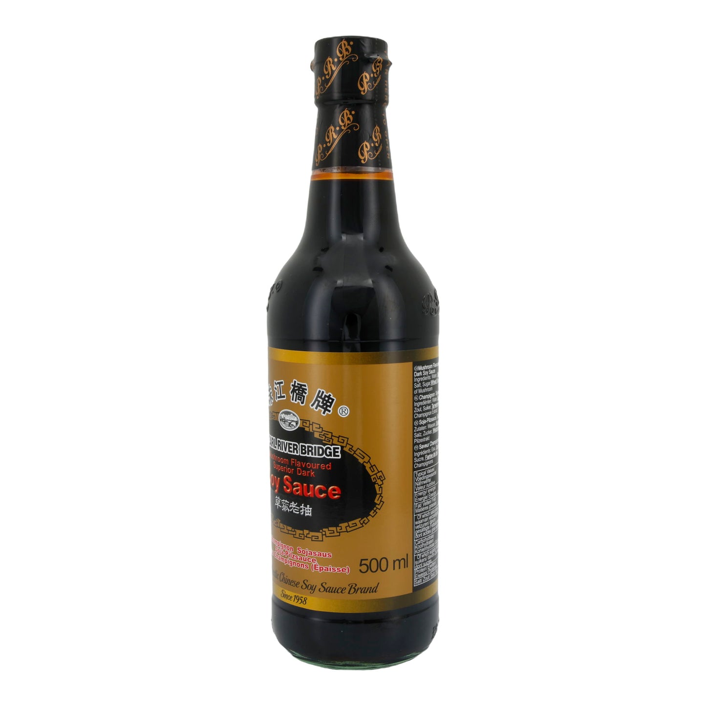 Sojasauce Pearl River Bridge | Superior Dark Mushroom | Aromatische Sojasauce mit Champignon-Geschmack | 500 ml