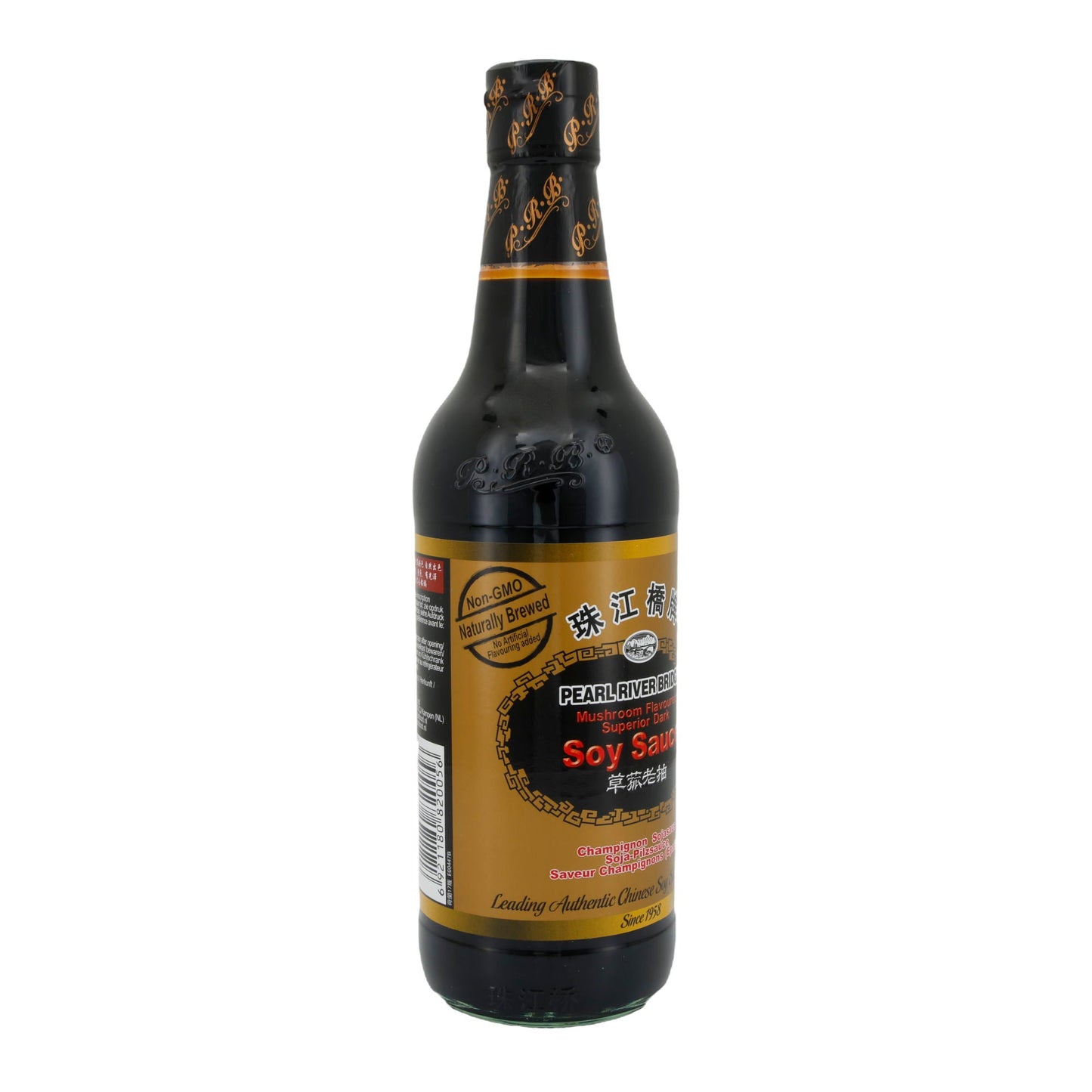 Sojasauce Pearl River Bridge | Superior Dark Mushroom | Aromatische Sojasauce mit Champignon-Geschmack | 500 ml PRB