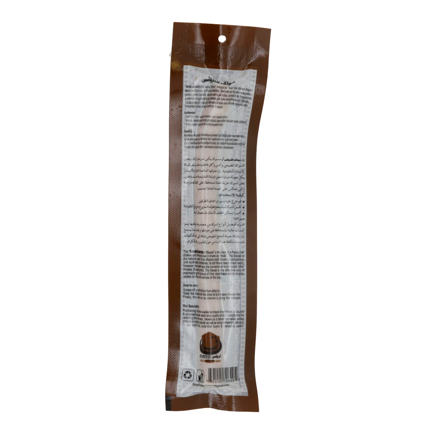 Zahnholz Miswak | Natürliche Zahnpflege | Aus Miswak-Baum | 1 Stück