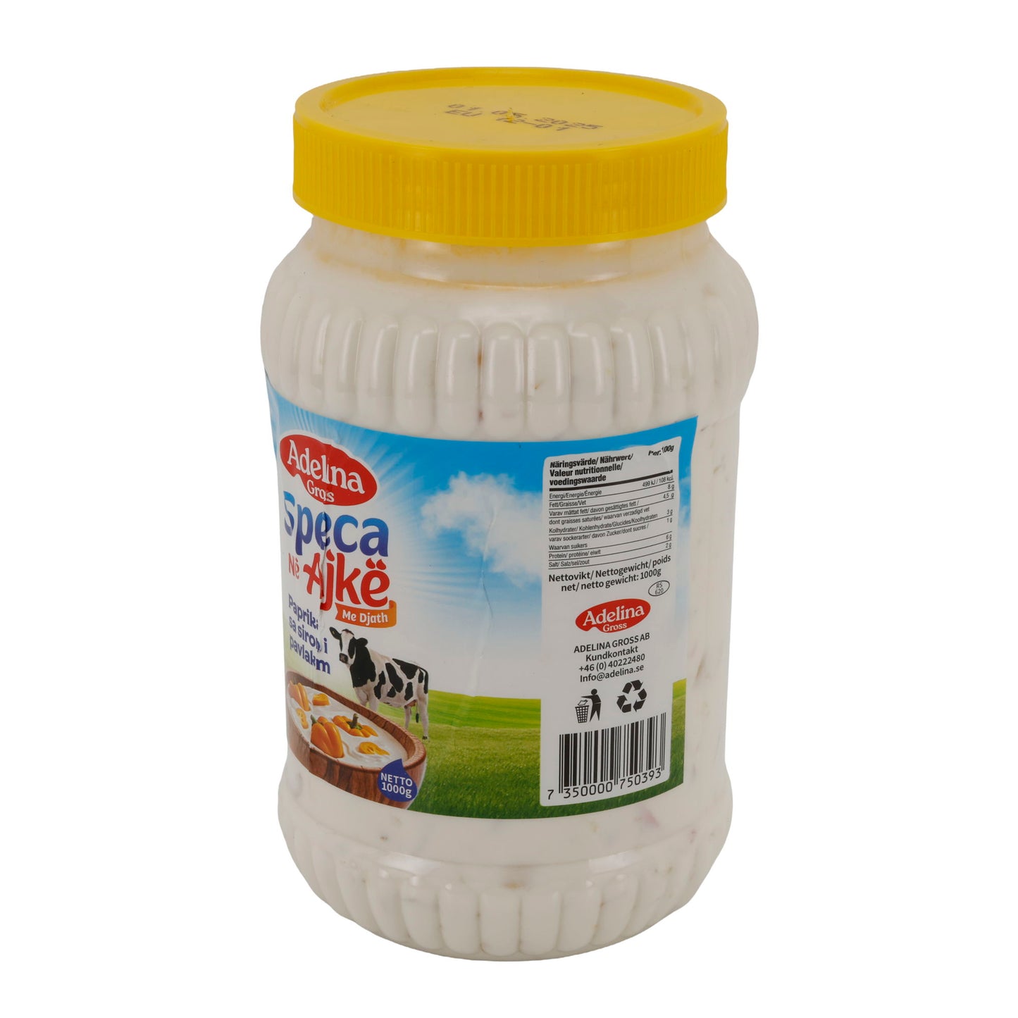 Paprika Adelina Speca in panna acida | Ripieno | Con formaggio in panna acida | Barattolo da 1000 g