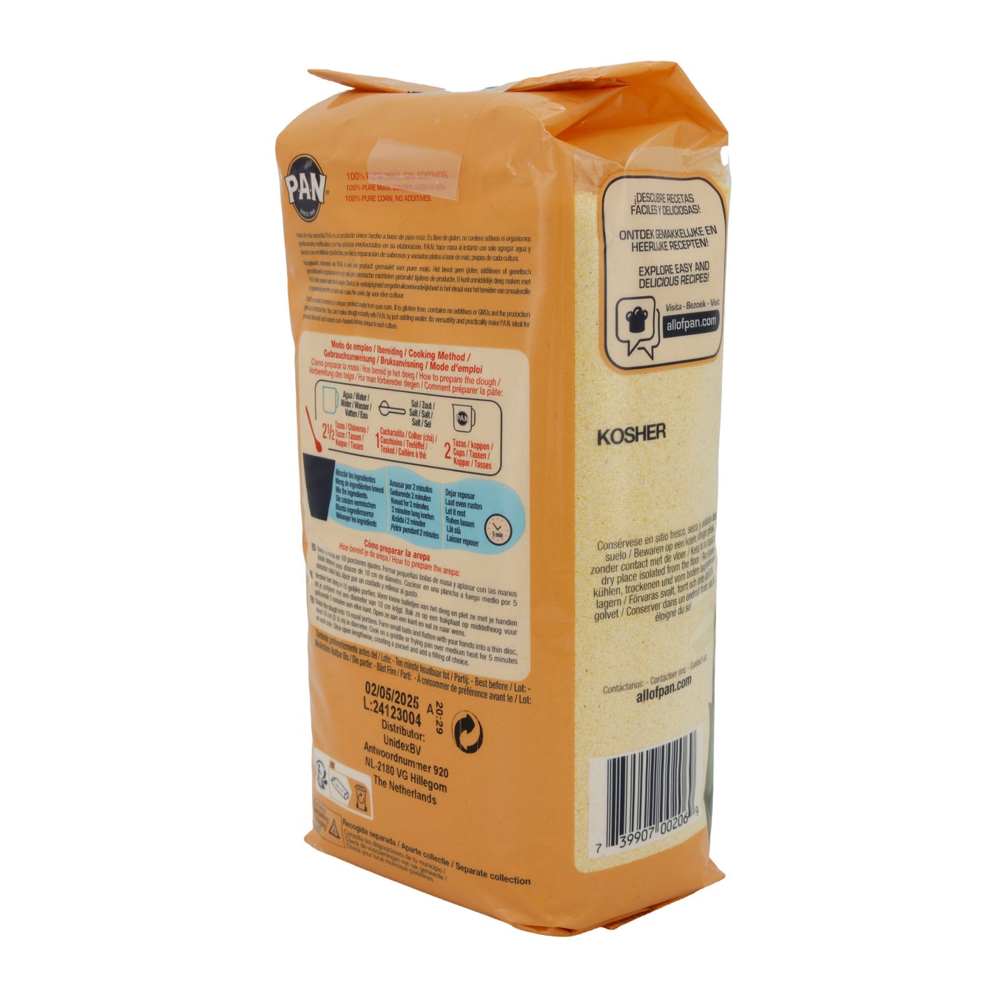 Geel maïsmeel P.A.N. | Glutenvrij, zonder genetische modificatie | Ideaal voor Arepas | 1 kg