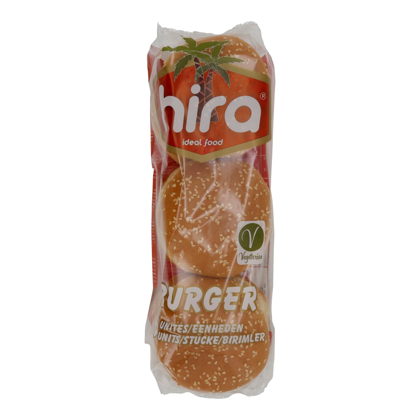 Petit pain à burger Hira | Burger | Sésame, végétarien, sans huile de palme | 300 g, 4 pièces