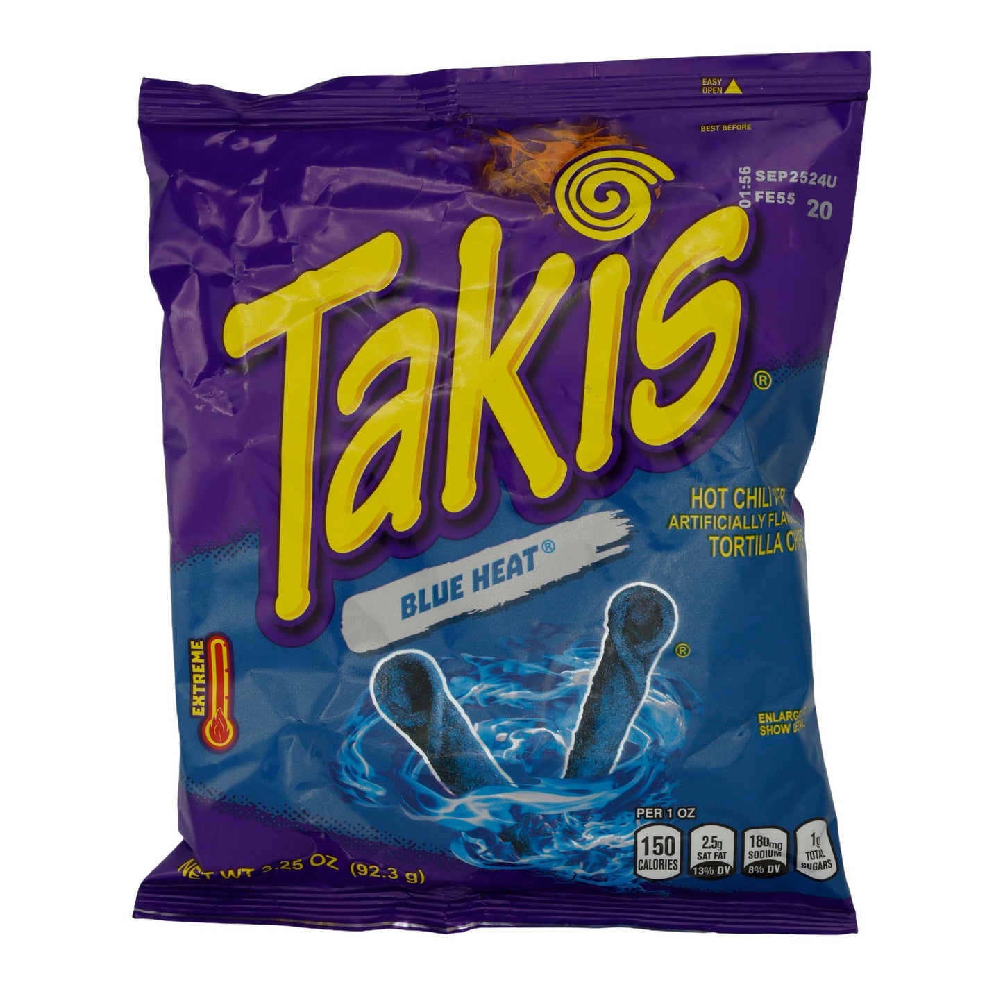 Tortilla-Chips Takis | Blue Heat | Feurig, mit Limette | 92.3g