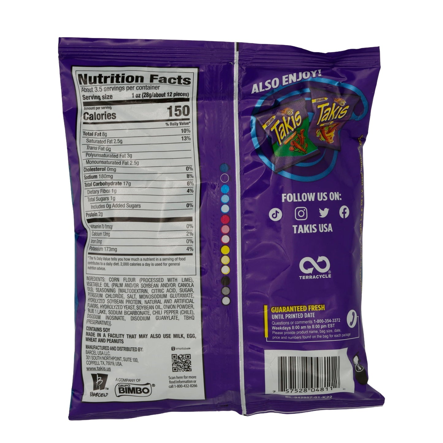Tortilla-Chips Takis | Blue Heat | Feurig, mit Limette | 92.3g TAKIS