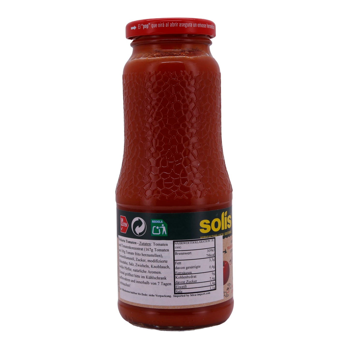 Tomatenmark Solís | Tomate Frito | 100 % natürlicher Geschmack | 360g