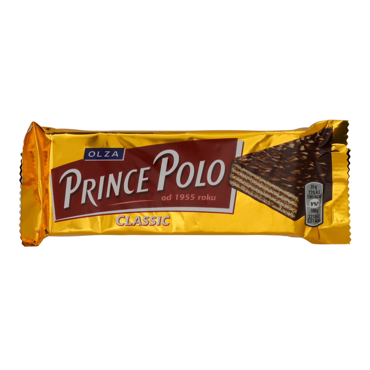 Waffel Prince Polo Classic | Gebäck | mit Schokoladenüberzug und Füllung | 35 g