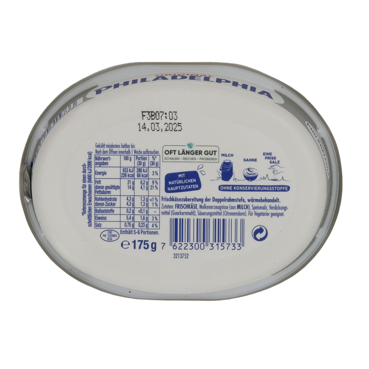 PHILADELPHIA NATUR DUBBELE ROOM 175G