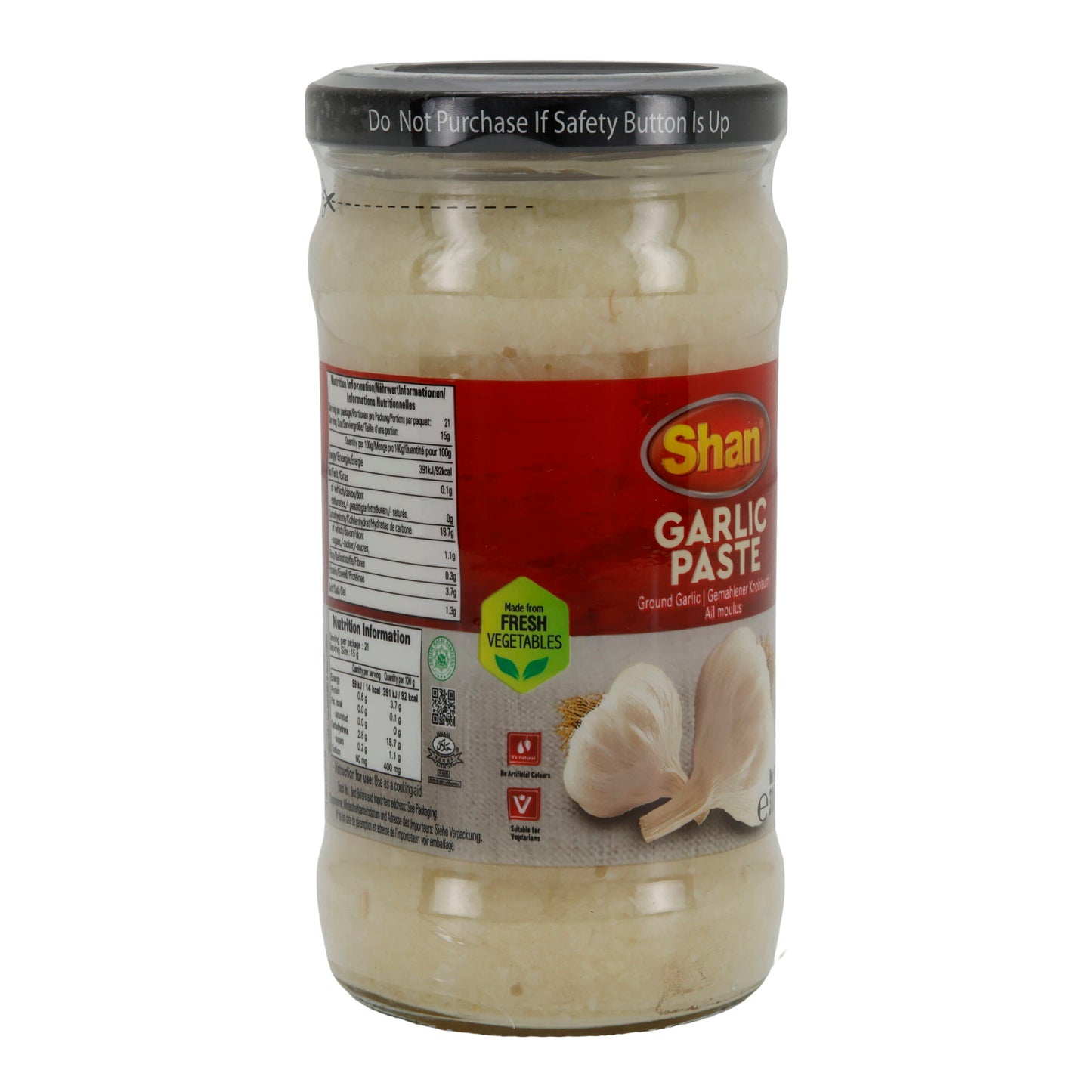 Knoflookpasta Shan | Garlic Paste | van verse knoflook | 310 g glas