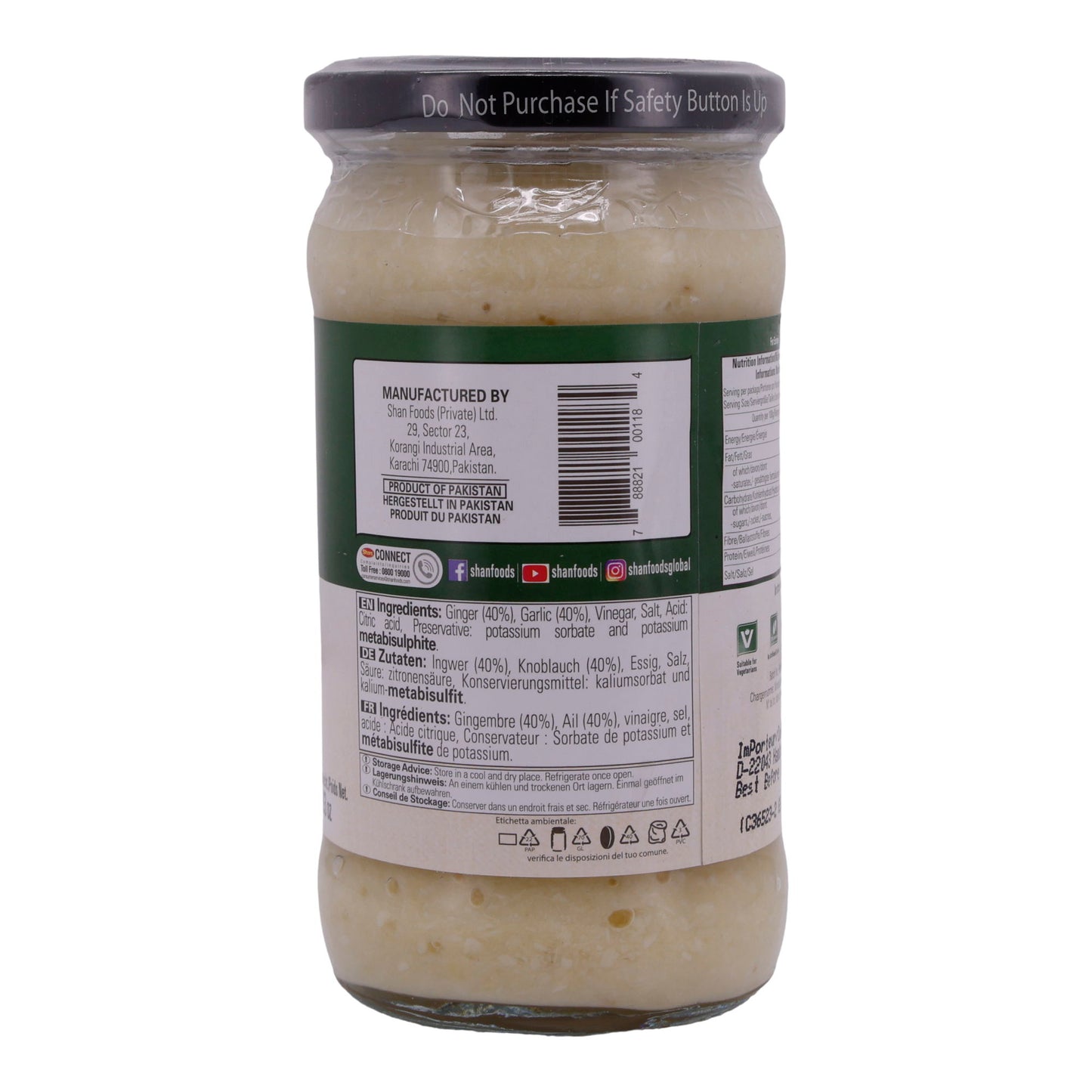Pasta di zenzero e aglio Shan | Miscela pratica | A base di zenzero e aglio | 310 g