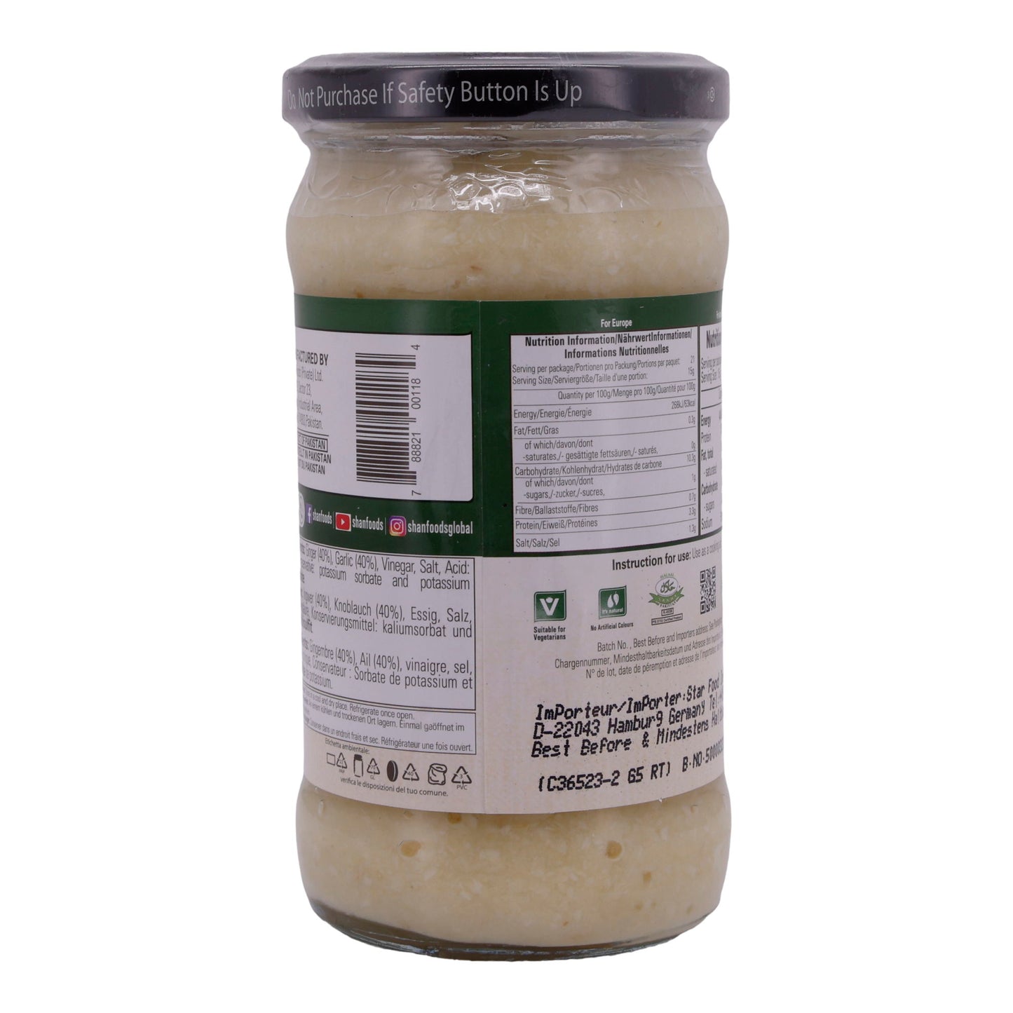 Gember Knoflook Pasta Shan | Praktische Mix | Van Gember en Knoflook | 310 g