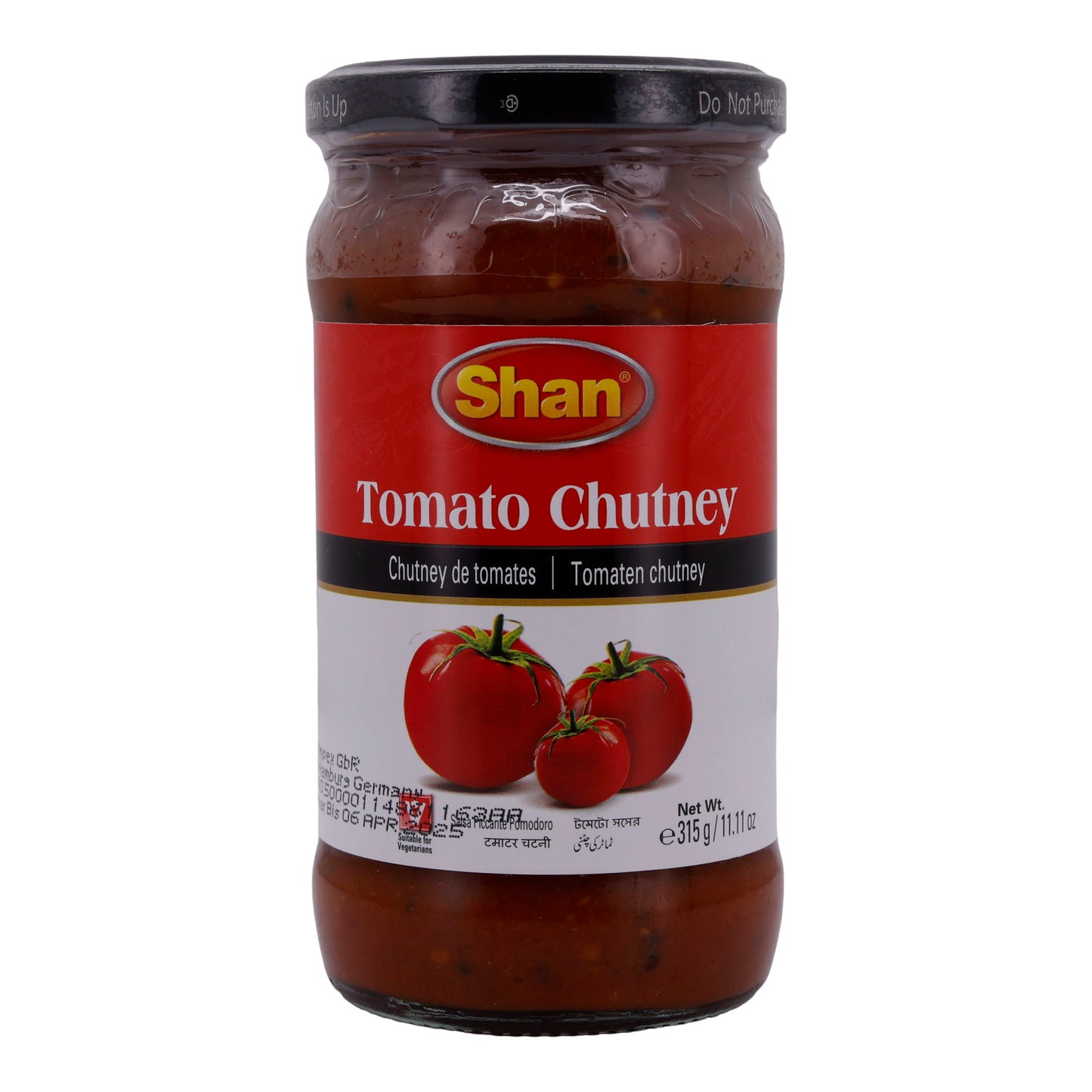 Tomaten Chutney Shan | Tomato Chutney | Würzig für vielseitigen Genuss | 315 g