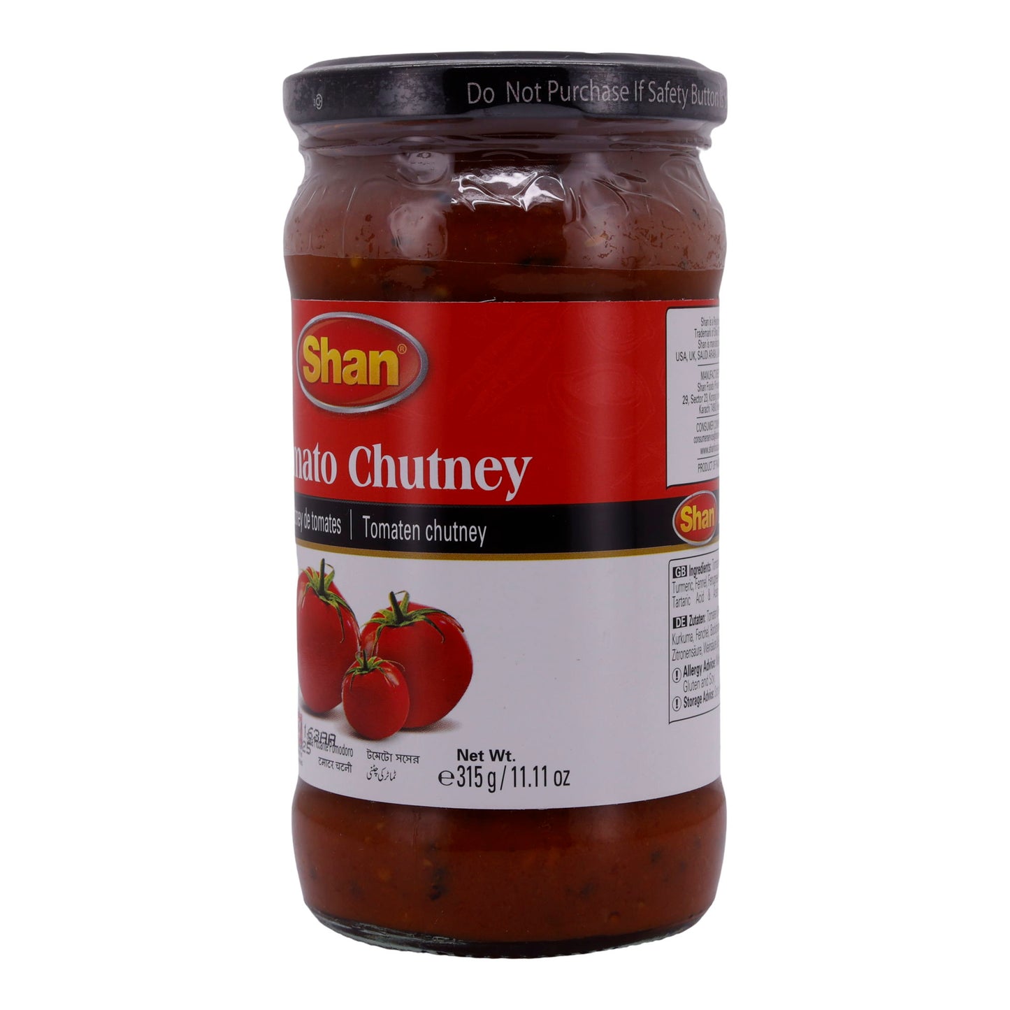 Tomaten Chutney Shan | Tomato Chutney | Würzig für vielseitigen Genuss | 315 g