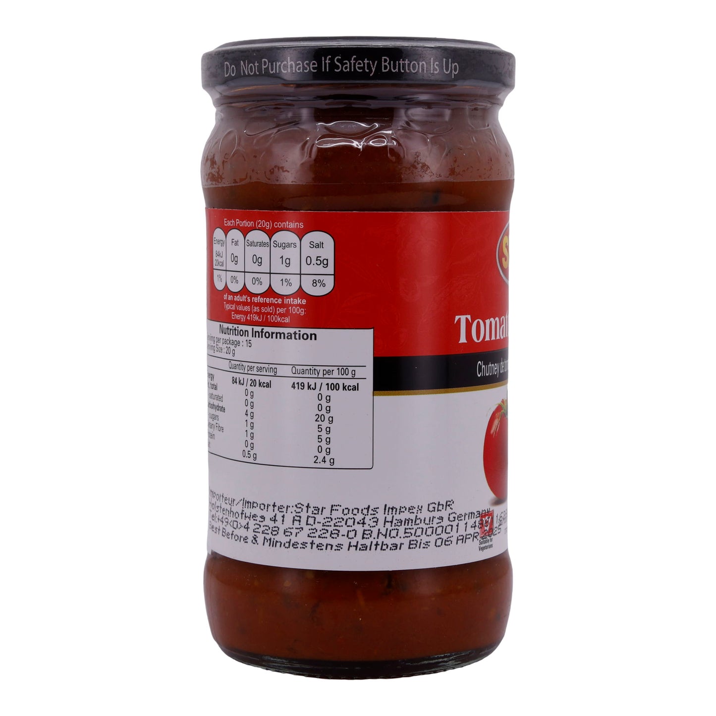 Tomaten Chutney Shan | Tomato Chutney | Würzig für vielseitigen Genuss | 315 g