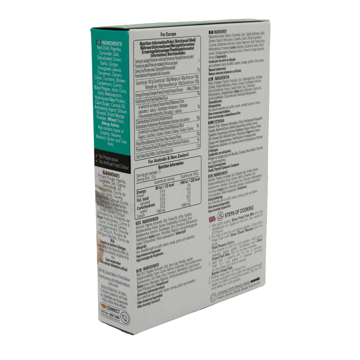 Shan Kruidenmix | Gebakken Vis Kruidenmix | Pittige Mix voor Gebakken Vis | 50 g