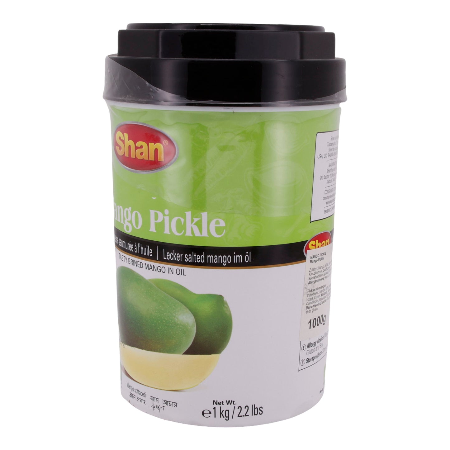 Mango Pickle Shan | Ingelegde Mango | In Olie, geschikt voor vegetariërs | 1 kg