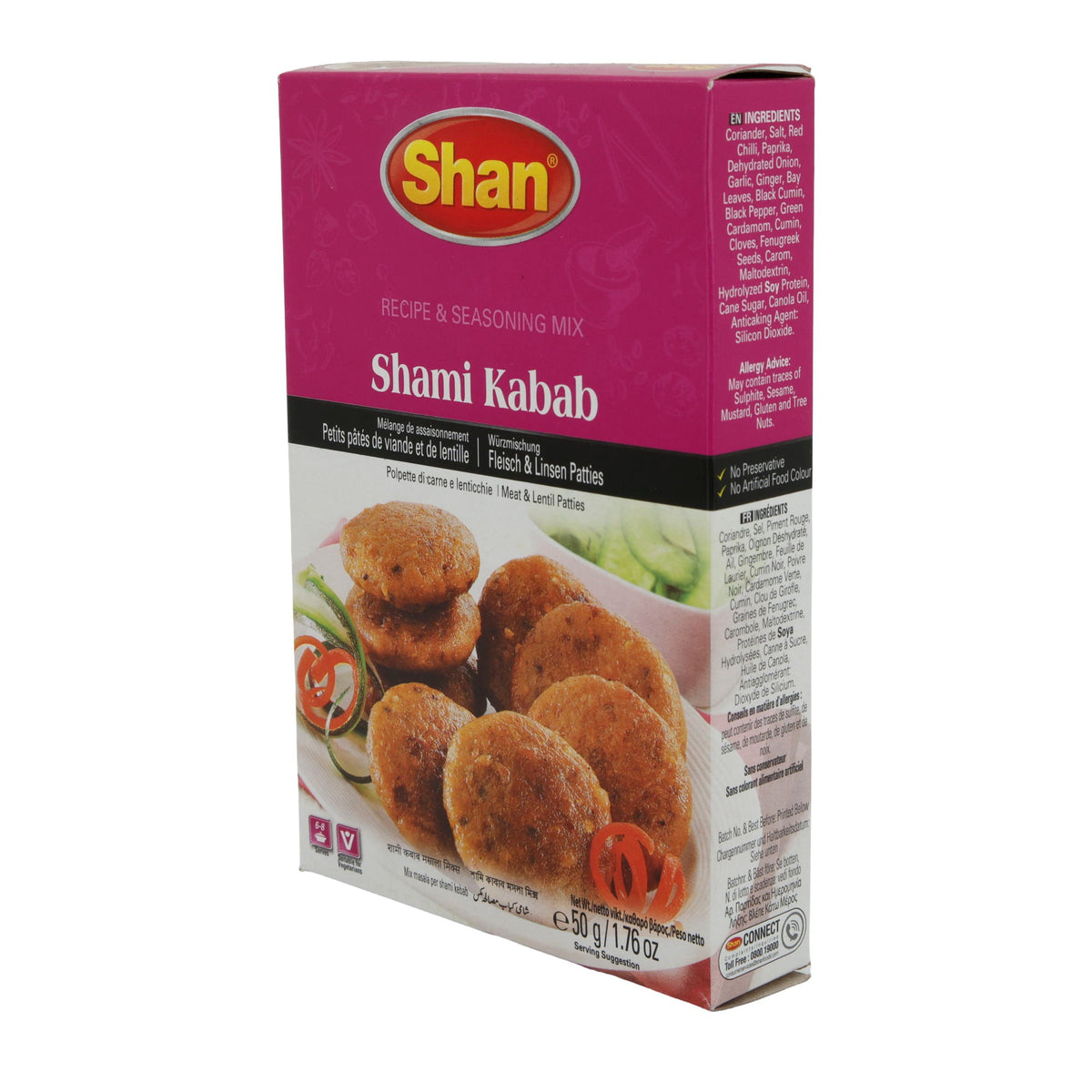 Gewürzmischung Shan | Shami Kabab | Für Fleisch- & Linsenpatties | 50 g SHAN