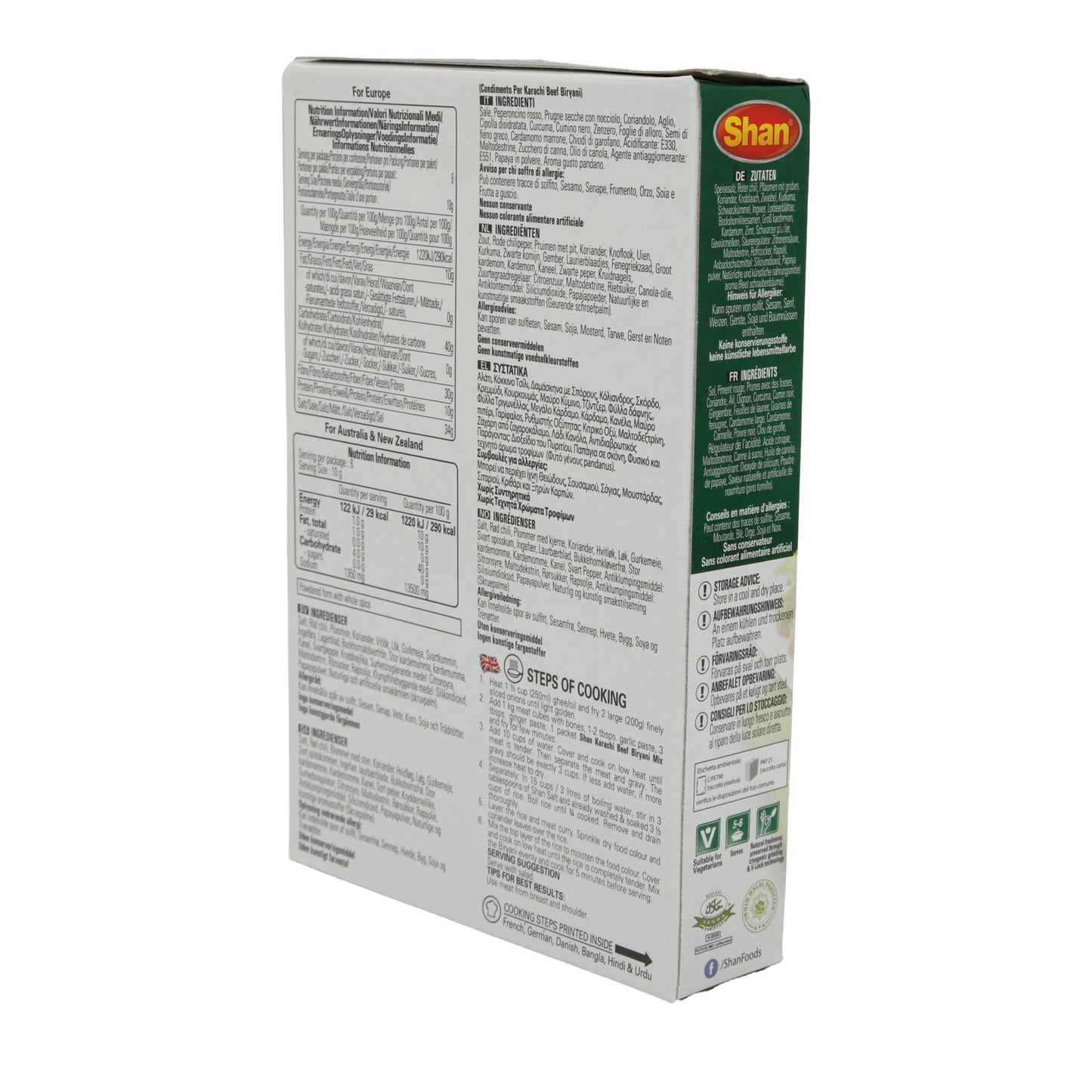 Kruidenmix Shan | Karachi Rundvlees Biryani | Pittig, scherp voor rundvlees Biryani | 60 g