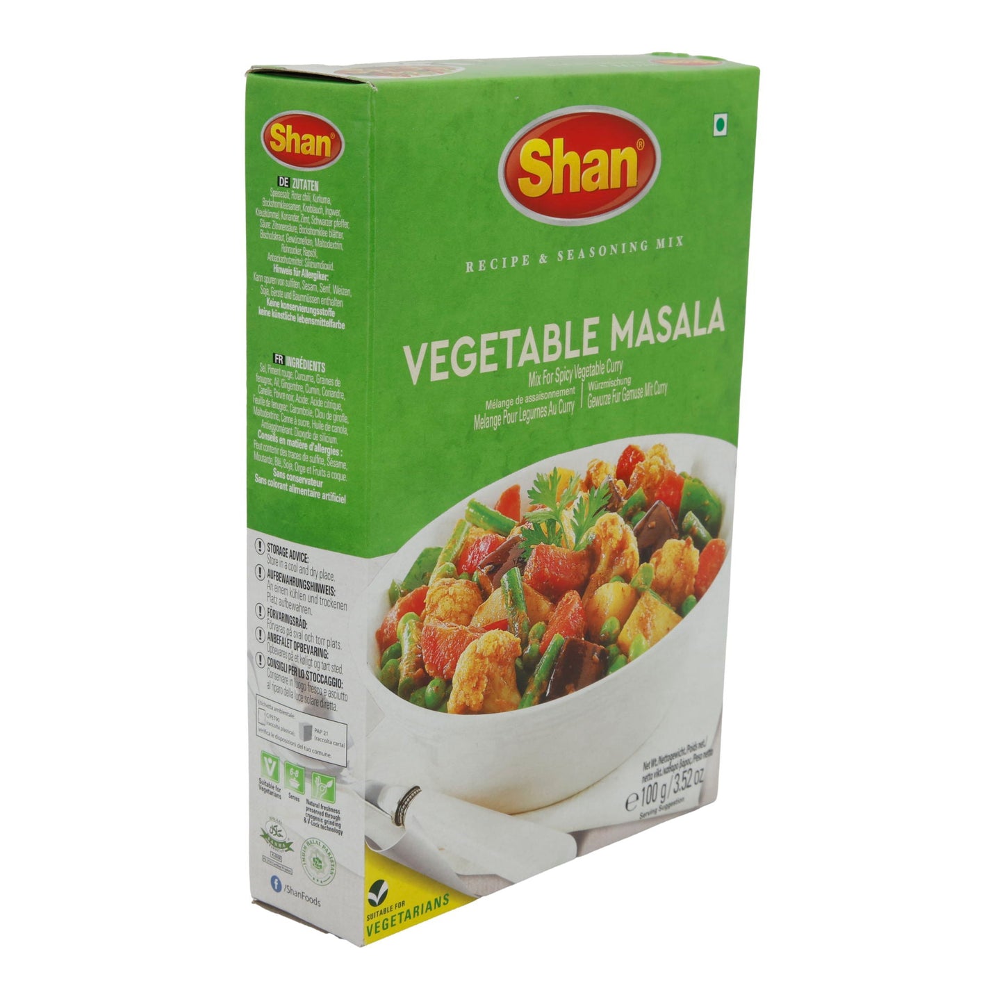 Gewürzmischung Shan | Vegetable Masala | Für würziges Gemüse-Curry | 100 g SHAN