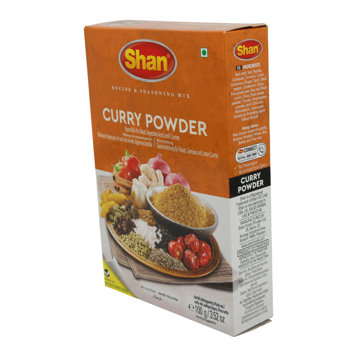 Curry Powder Shan | Würzmischung | Für Fleisch-, Gemüse- und Linsencurrys | 100 g SHAN