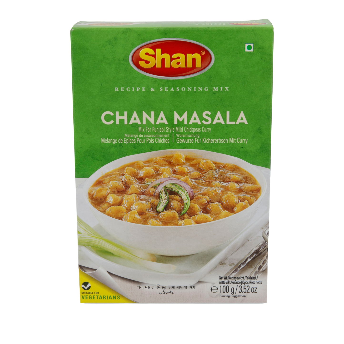 Mélange d'épices Shan | Chana Masala | Pour curry de pois chiches doux et épicé | 100 g