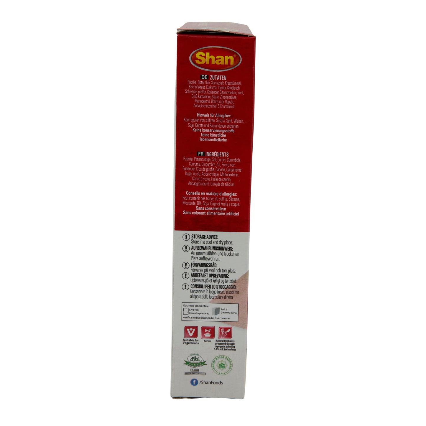 Meat & Vegetable Masala Shan | Kruidenmix | Voor vlees- en groentecurry | 100 g