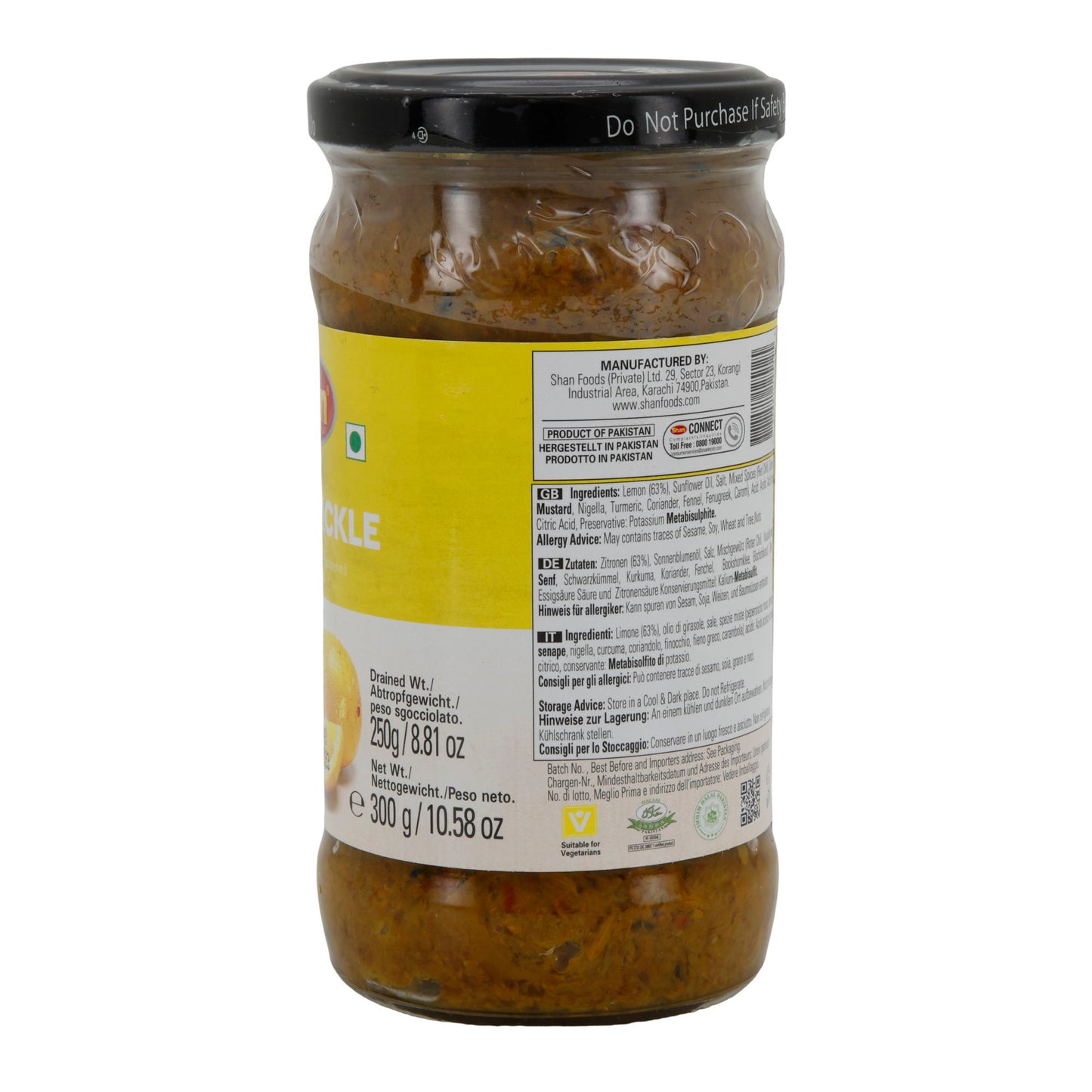 Zitronen-Pickle Shan | Lemon Pickle | würzig in Öl | 300 g Glas