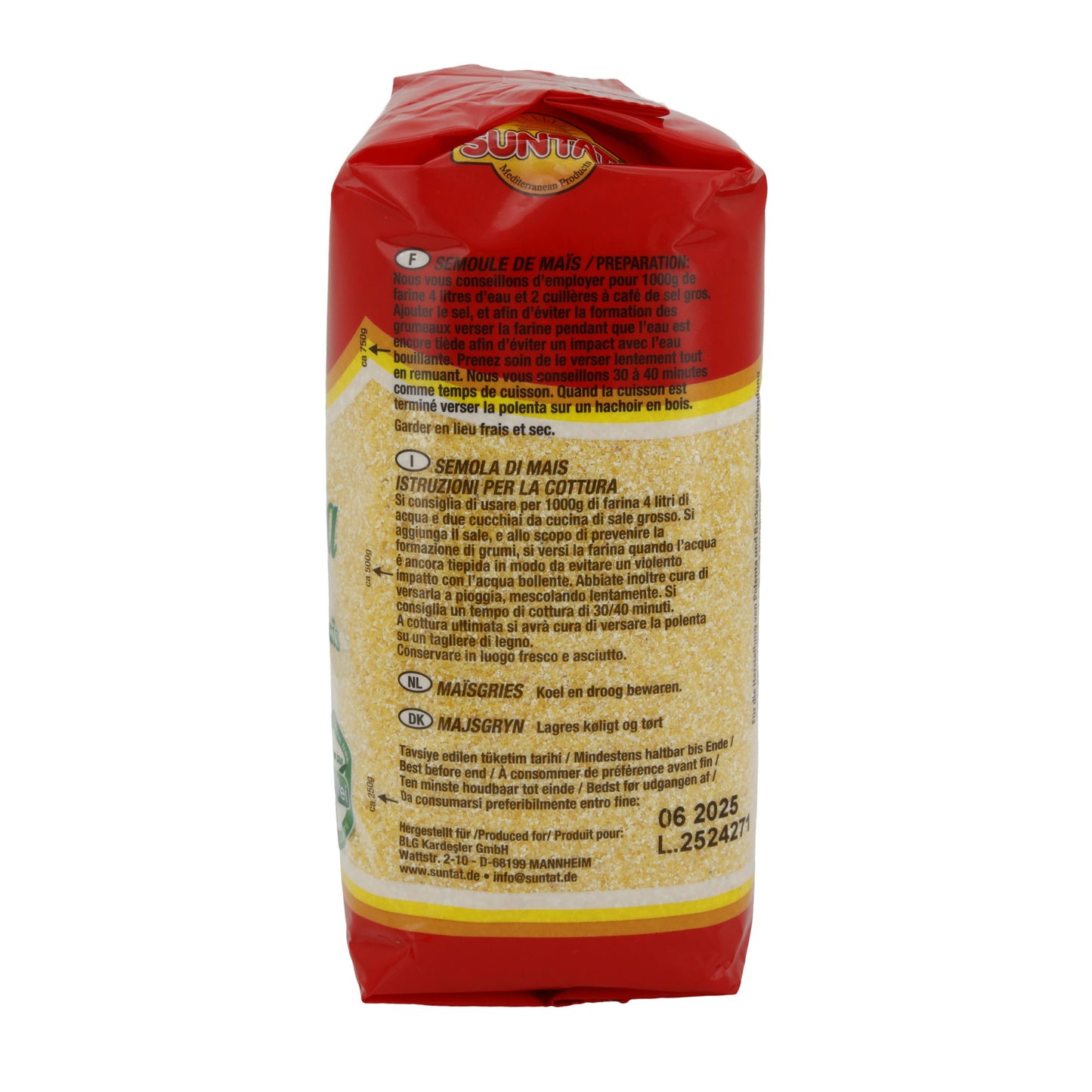 Maisgries Suntat | Polenta | Glutenvrij, traditioneel & creatief | 1 kg