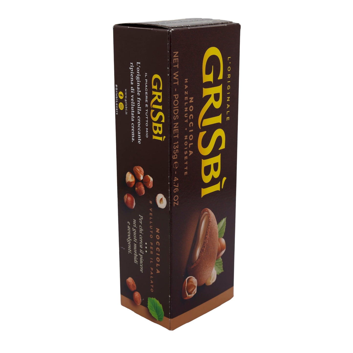 Kekse Grisbì | Nocciola | Italiaans, met romige hazelnootvulling | 135 g