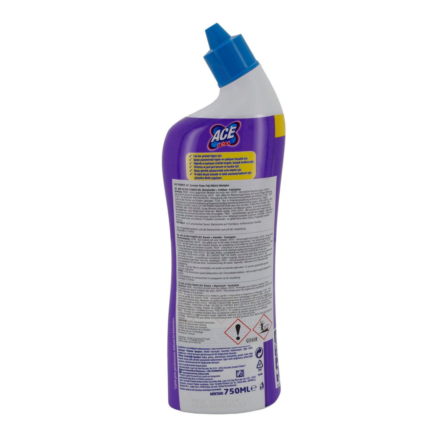Bleichmittel Ace Ultra Konzentriertes Bleichmittel Eukalyptus | Bleichmittel | 750 ml