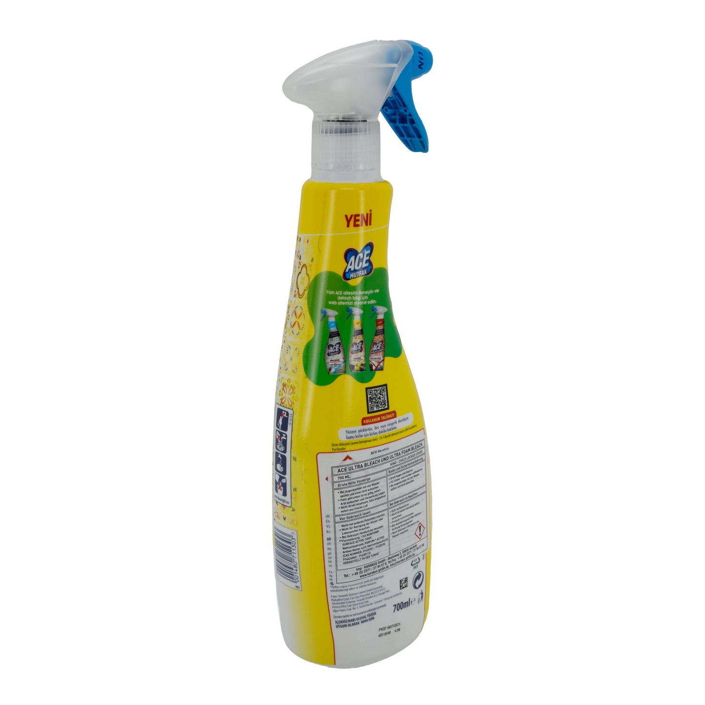 Ace Mutfak Temizleyici Yağ Çözücü | Mutfak Temizleyici | Narenciye Kokusu | 700 ml