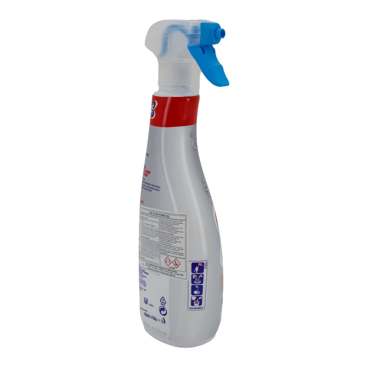 Power Gel Ace Ultra | Gel + Nettoyant Mousse | Avec pulvérisateur | 700 ml