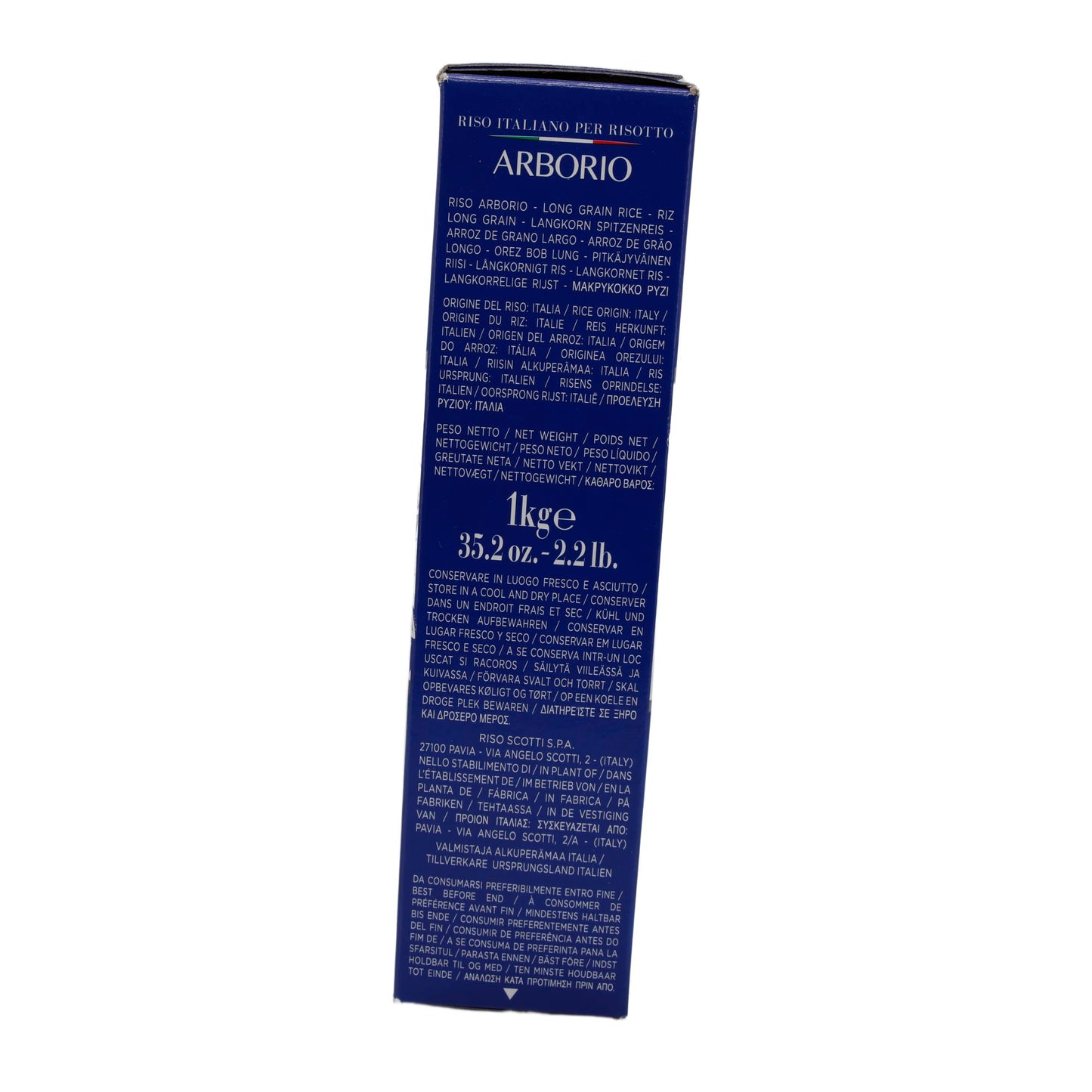 Risotto Rijst Riso Scotti | Grote, zetmeelrijke korrels | Arborio | 1 kg