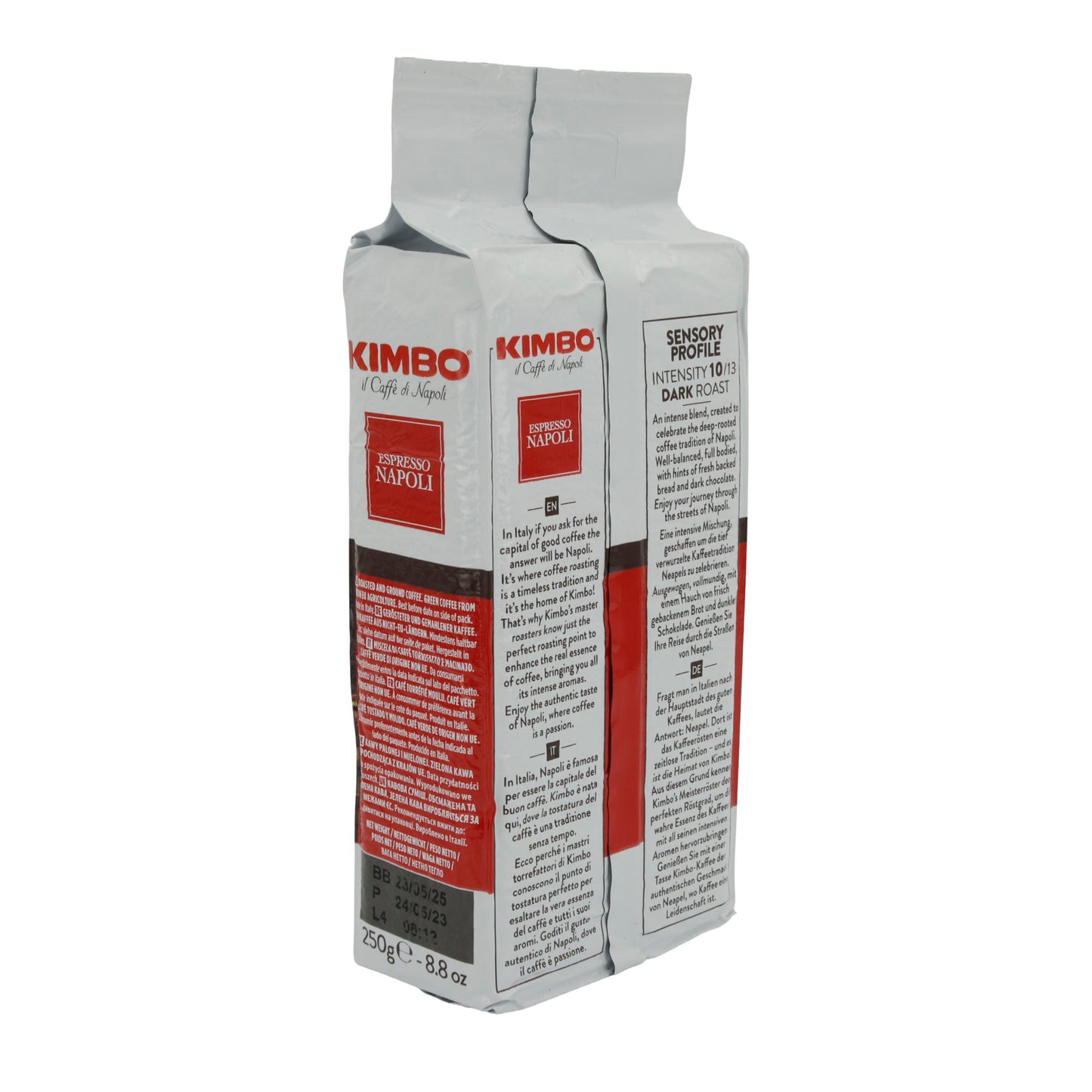 Espresso Kimbo | Napoli | Autentico, napoletano, aromi intensi, tostatura scura | 250 g