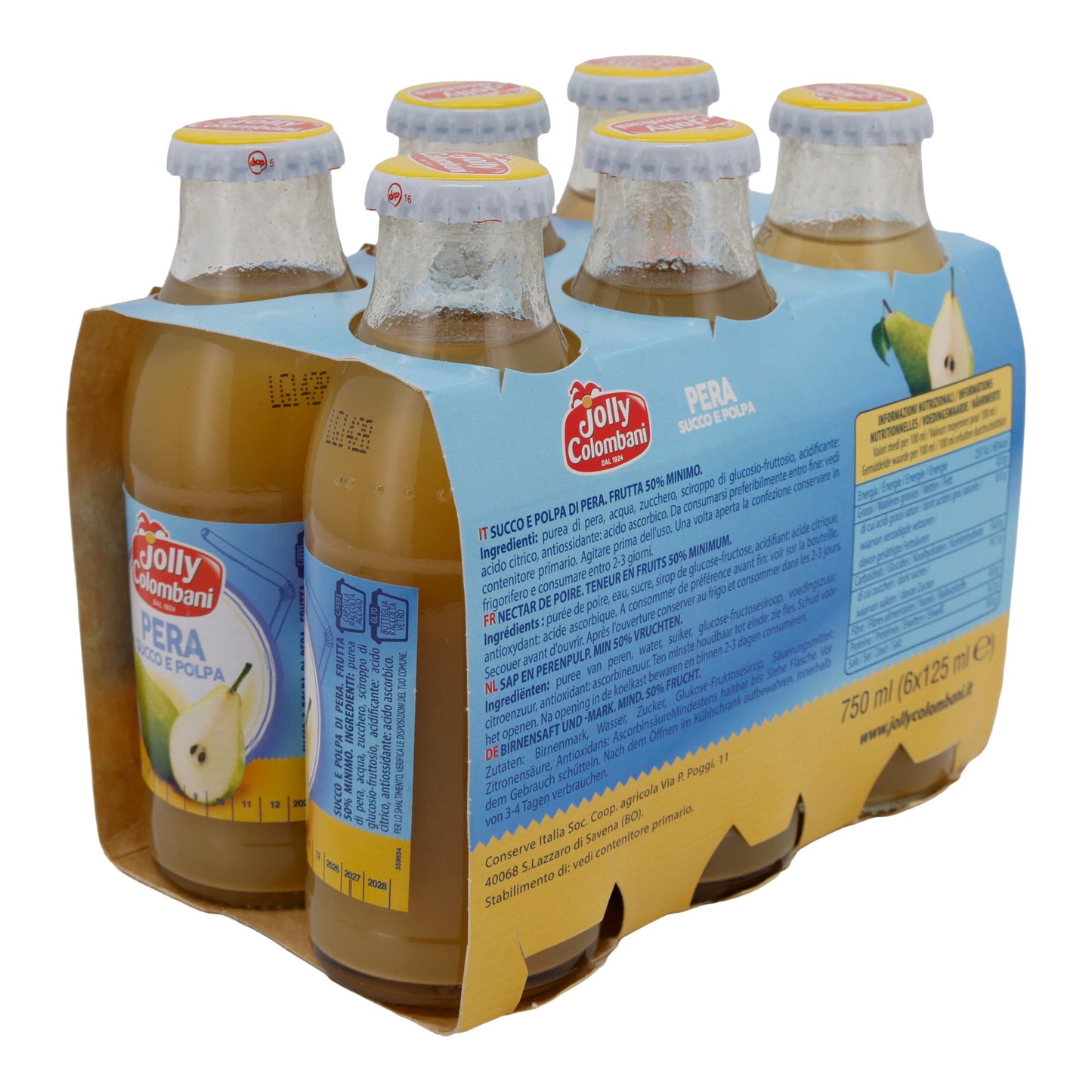 Succo d'uva Jolly Colombani | Succo | Con polpa | 6 x 125 ml