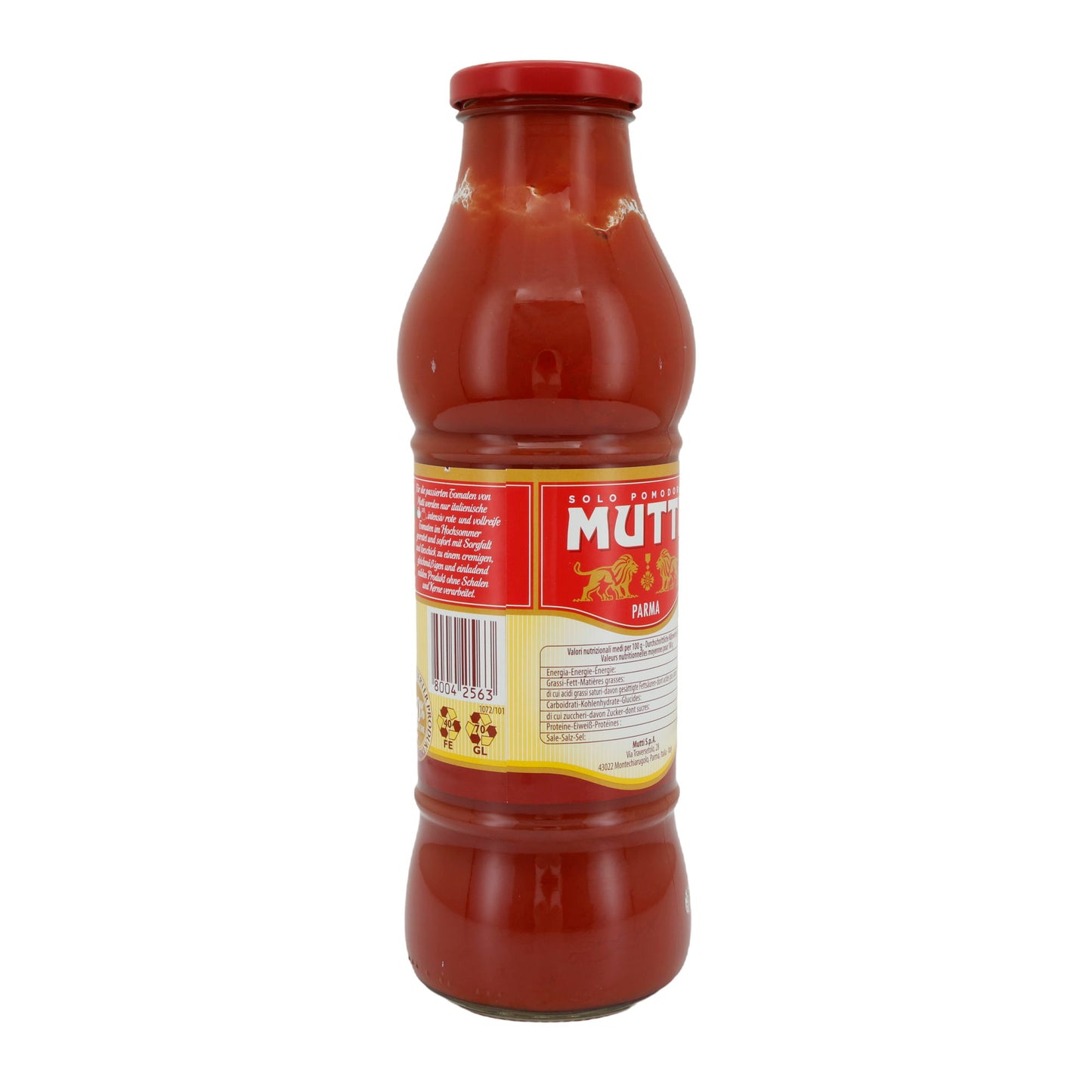Gepureerde tomaten Mutti | Tomaten | Italiaans, uit Parma | 700 g