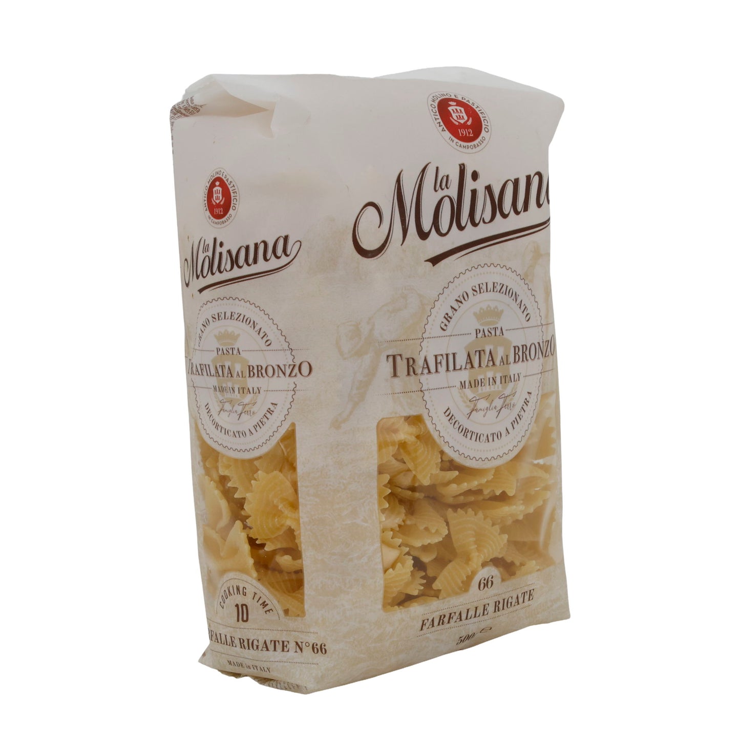 Pasta La Molisana | Farfalle Rigate N°66 | van harde tarwegries | 500 g