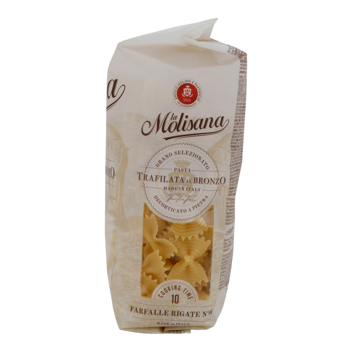 Pasta La Molisana | Farfalle Rigate N°66 | van harde tarwegries | 500 g