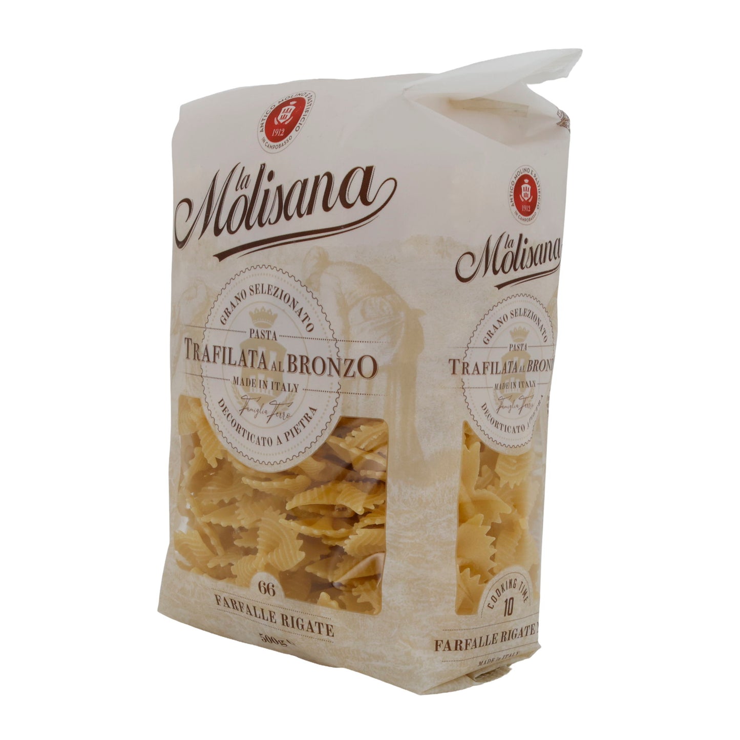 Pasta La Molisana | Farfalle Rigate N°66 | van harde tarwegries | 500 g