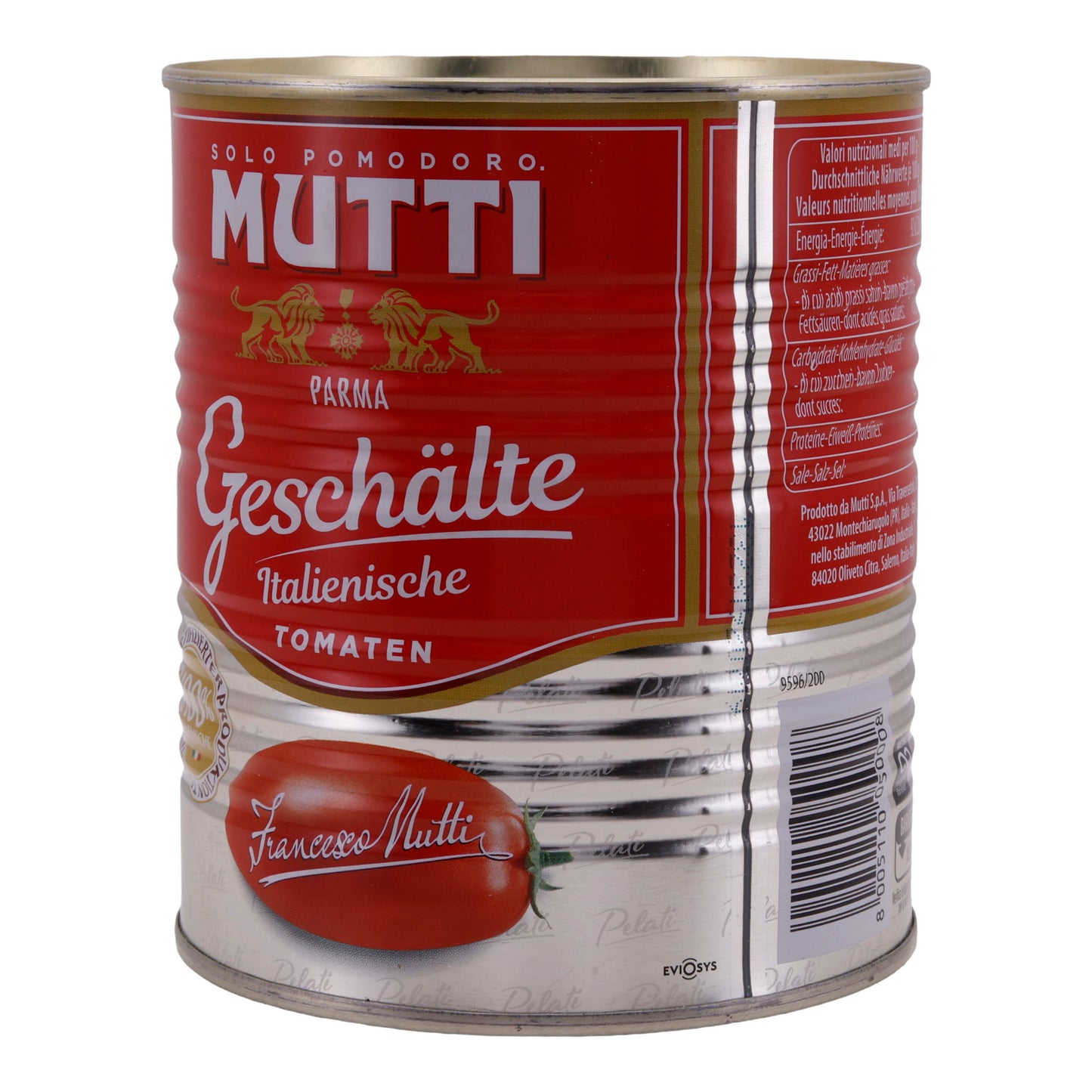 Tomaten Mutti | Geschält in Tomatensaft | Italienisch, Qualität | 800 g