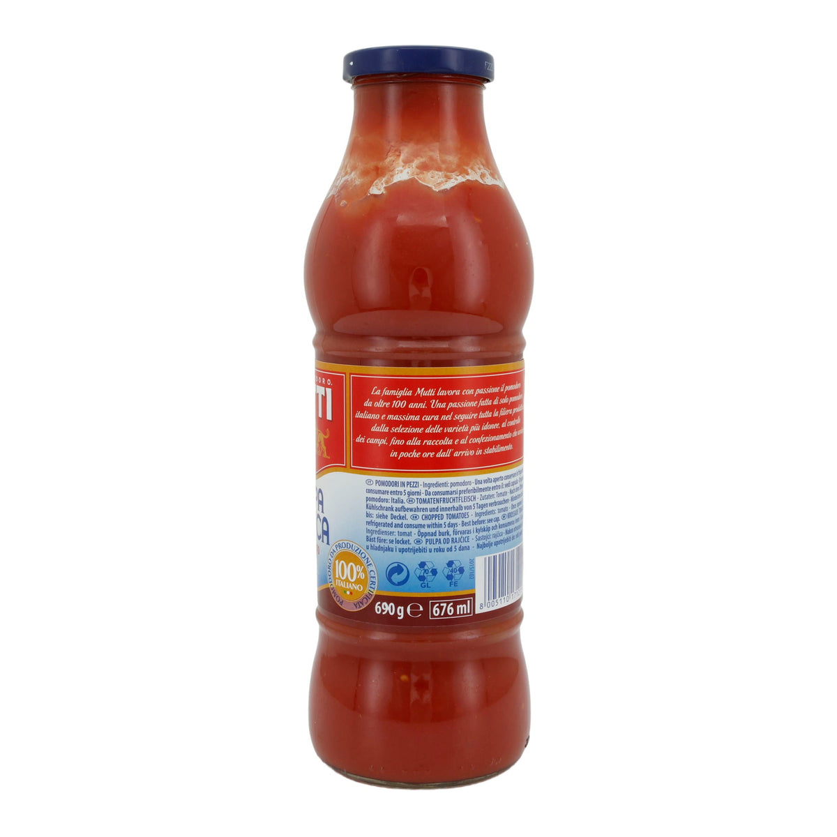 Tomatenmark-Pulpe Mutti | Polpa Rustica di Pomodoro | Hochwertig, authentische Saucen | 690 g MUTTI