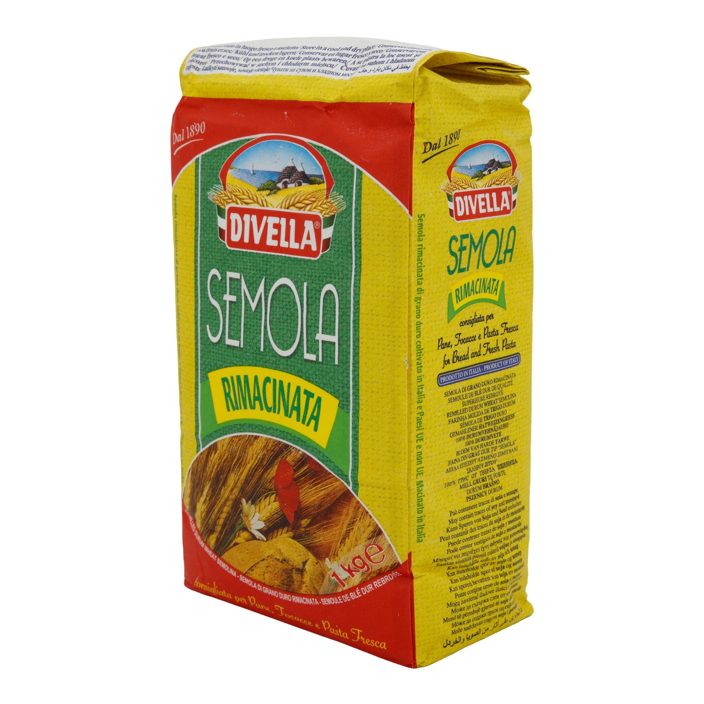 Semola di grano duro Divella | Semola Rimacinata | Perfetta per pane, focaccia e pasta fresca | 1 kg