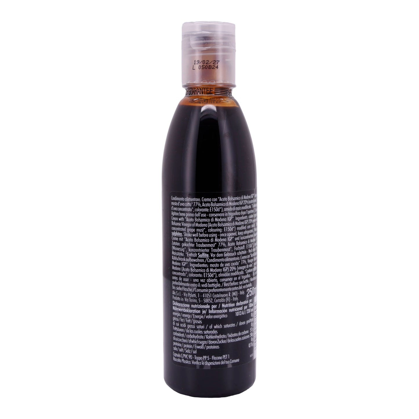 Crema di Aceto Balsamico Casa Rinaldi | Crema con Aceto Balsamico di Modena IGP | Fine, versatile | 250 ml