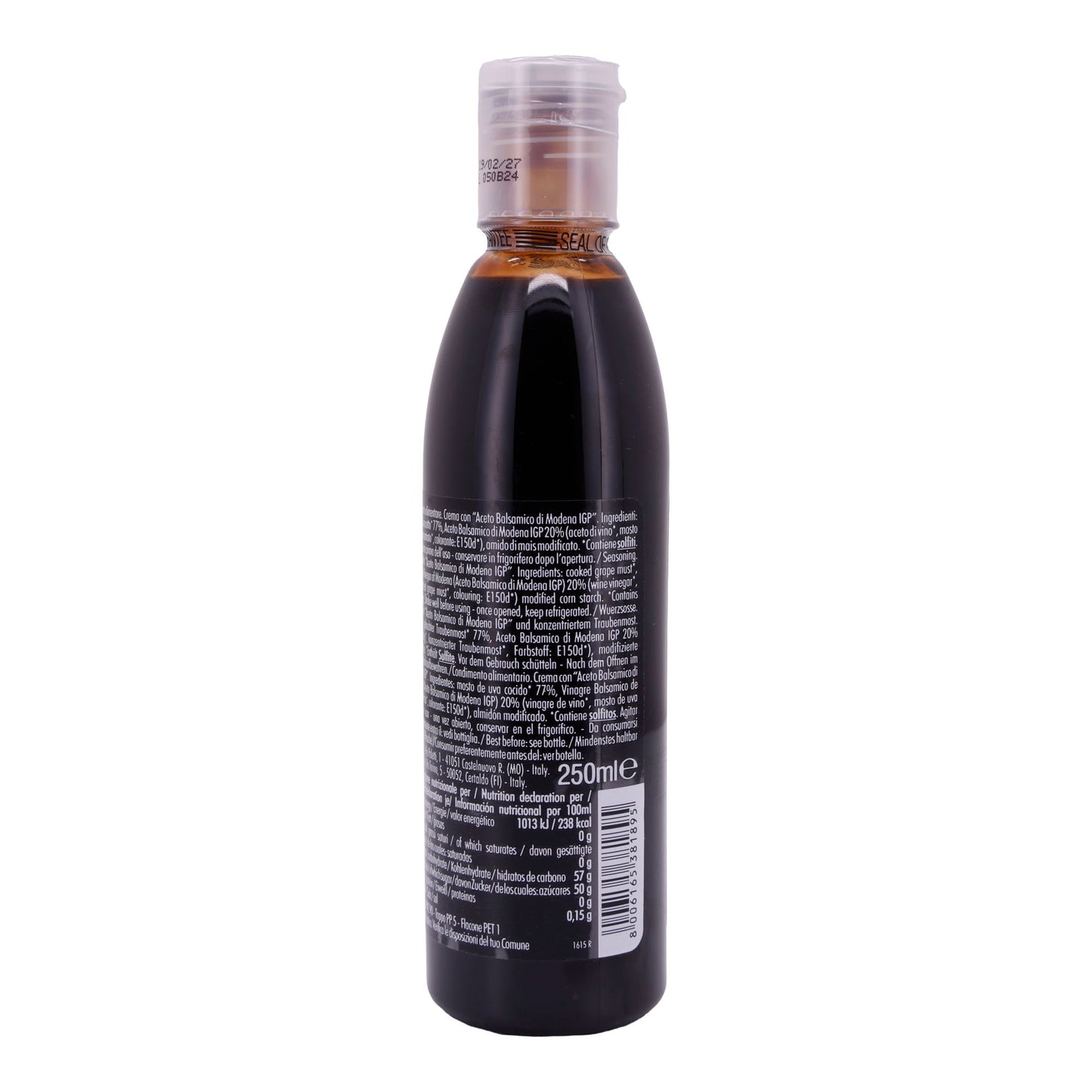 Crema di Aceto Balsamico Casa Rinaldi | Crema con Aceto Balsamico di Modena IGP | Fine, versatile | 250 ml