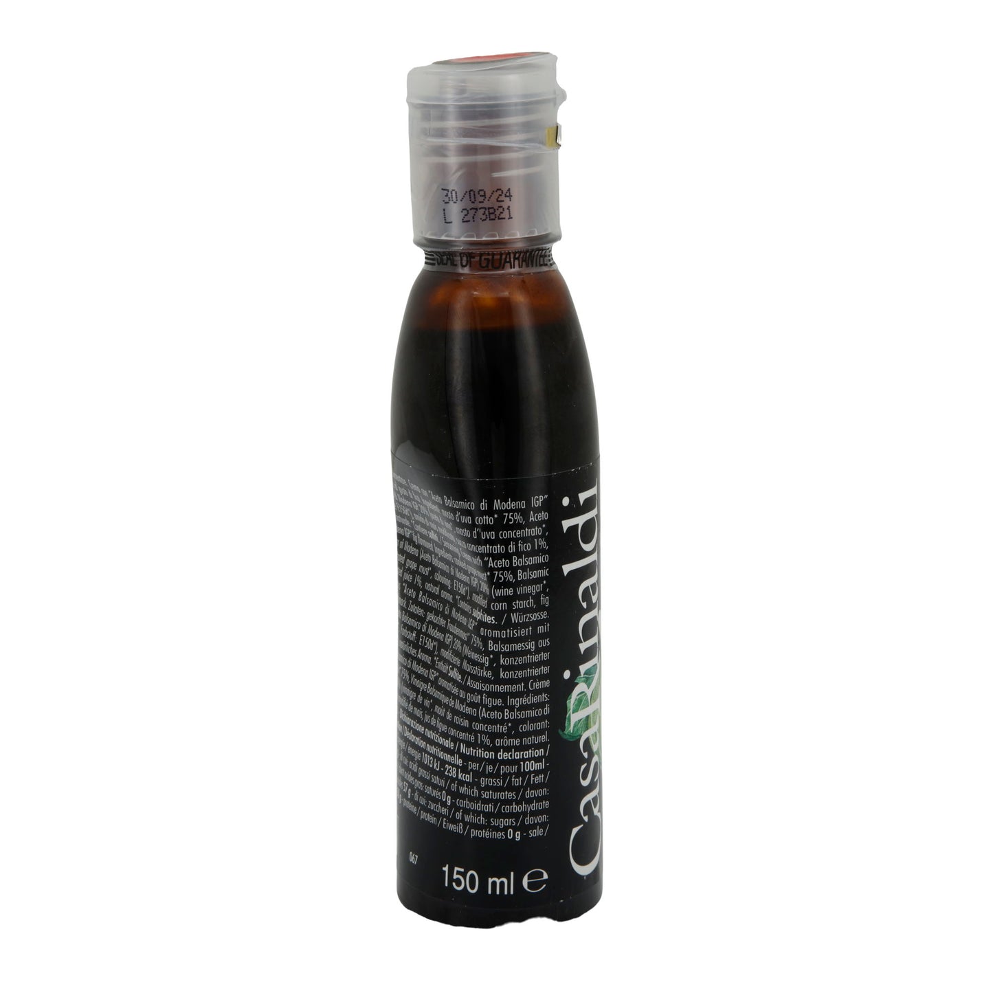 Crema di Aceto Balsamico Casa Rinaldi | Crema con Aceto Balsamico di Modena IGP | Fico, aromatico, cucina mediterranea | 150 ml