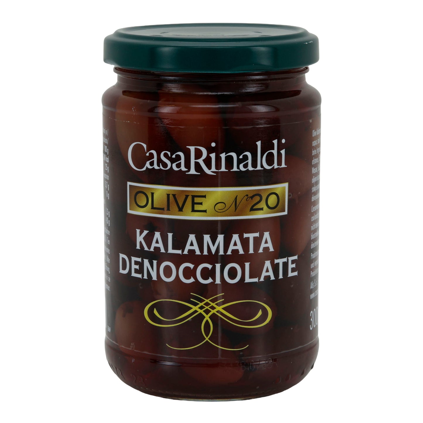 Kalamata-Oliven Casa Rinaldi | entsteint | in Salzlake | 300 g Glas