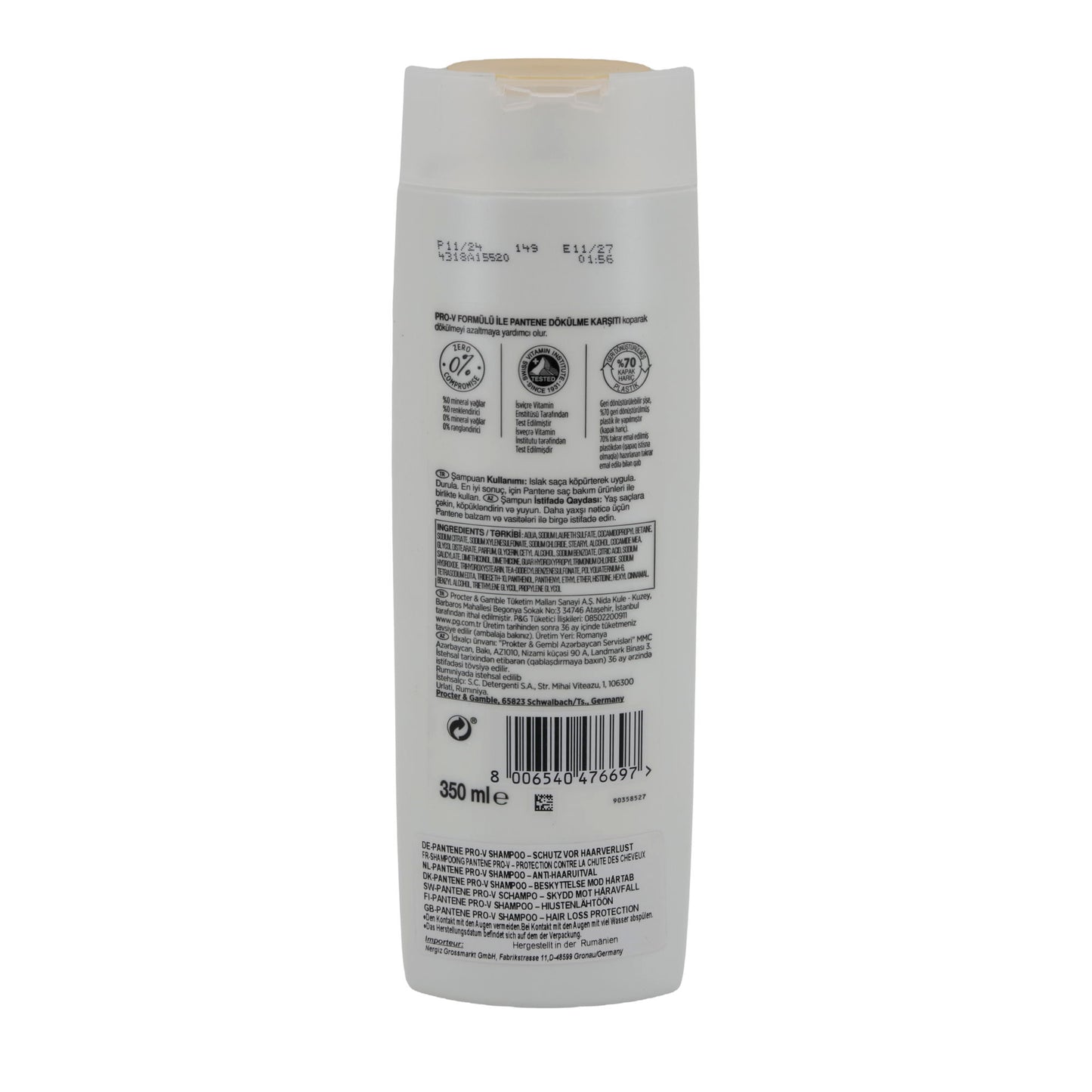Pantene Pro-V Shampoo Hair Loss Protection | Shampoo | 350 ml