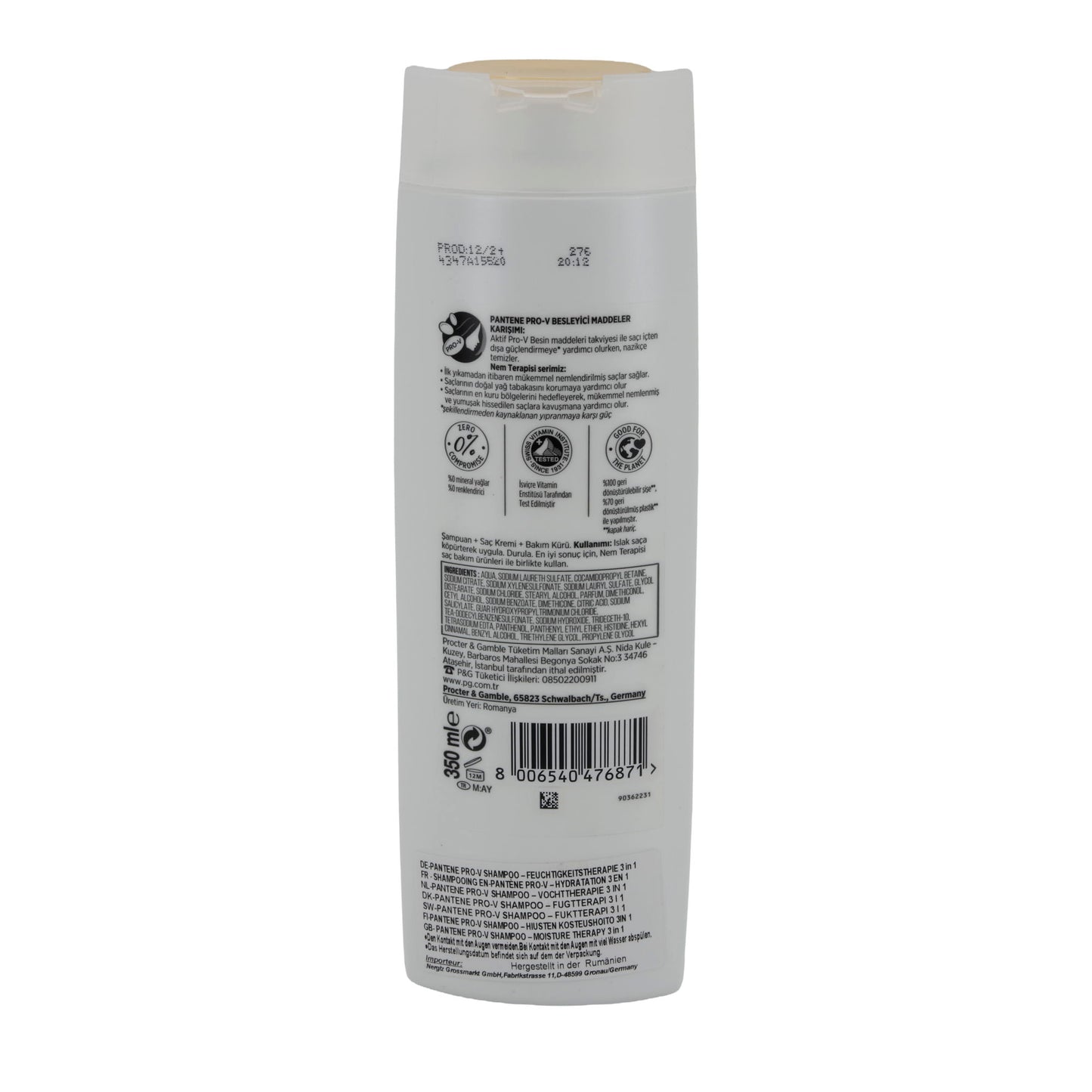 Shampoo Pantene Pro-V Moisture Care 3in1 Therapy | Moisture Care | 350 ml