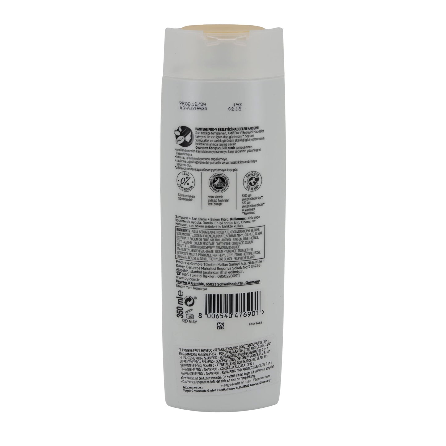 Pantene Pro-V Shampoo Repairing & Protective 3in1 Care | Shampoo | 350 ml