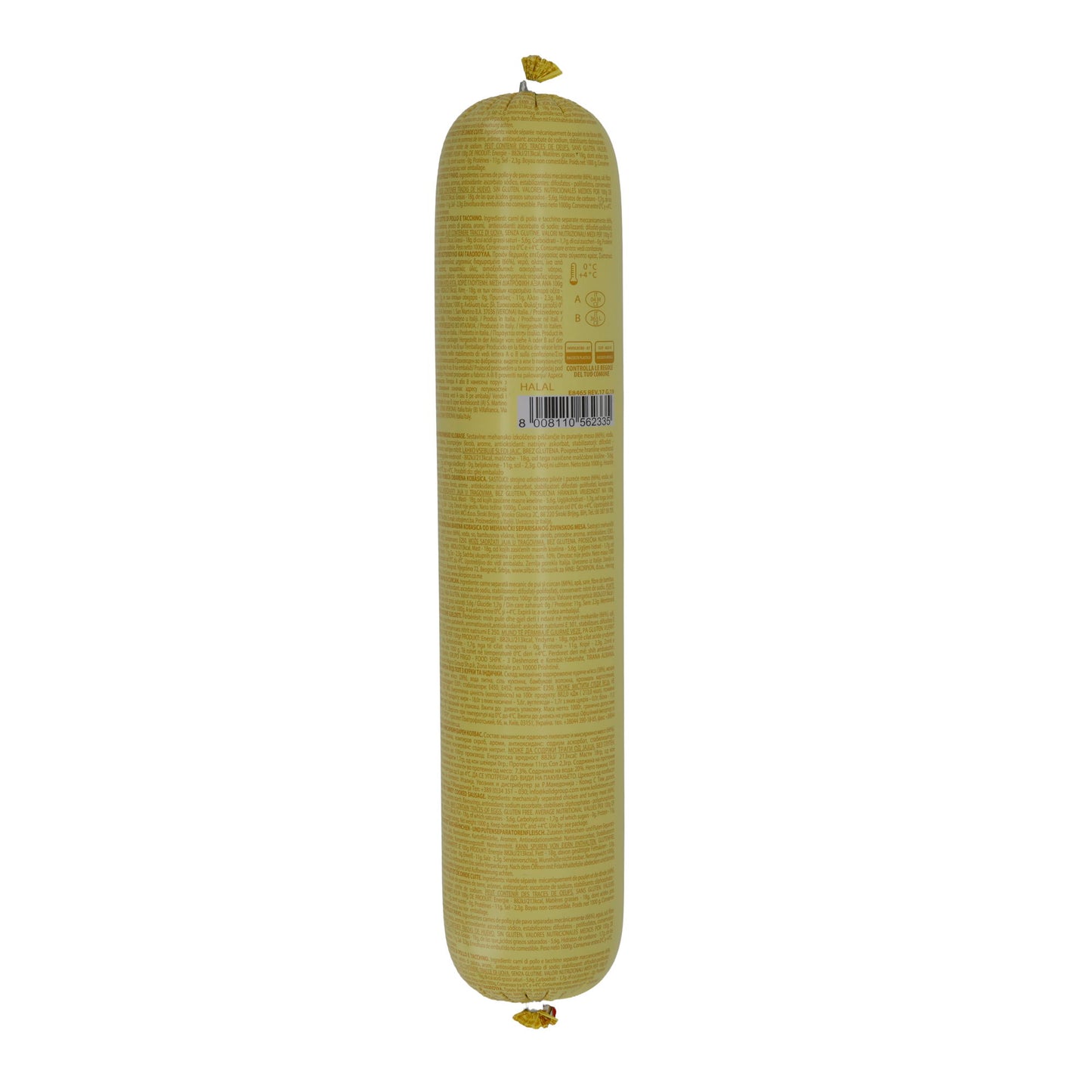 Wurstel di pollame AIA Wudy Pop! | Cotto Halal | Per hot dog e snack | 1000 g