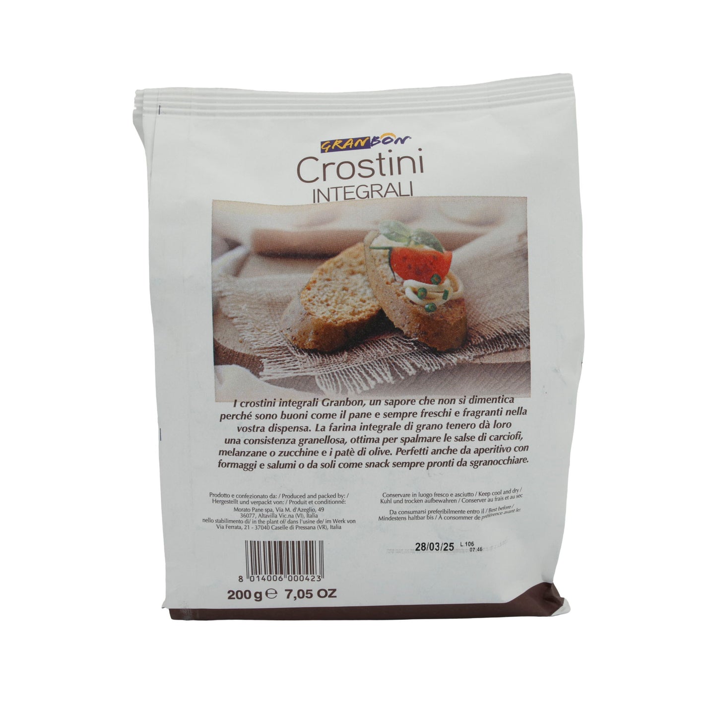 Crostini Granbon | Integrali | Volkoren, met olijfolie | 200g